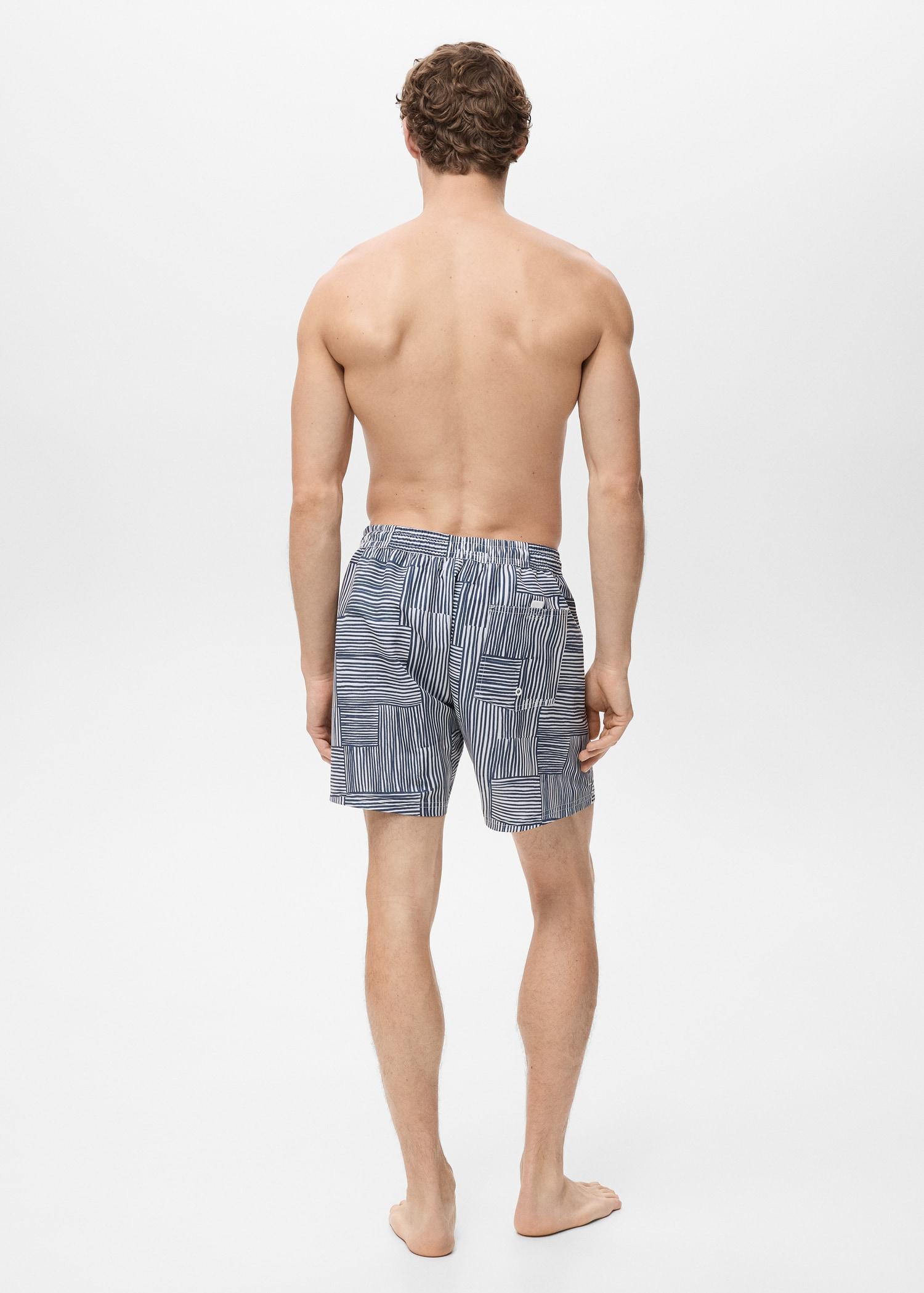 Multi-striped swimsuit - Men | MANGO USA Product Image