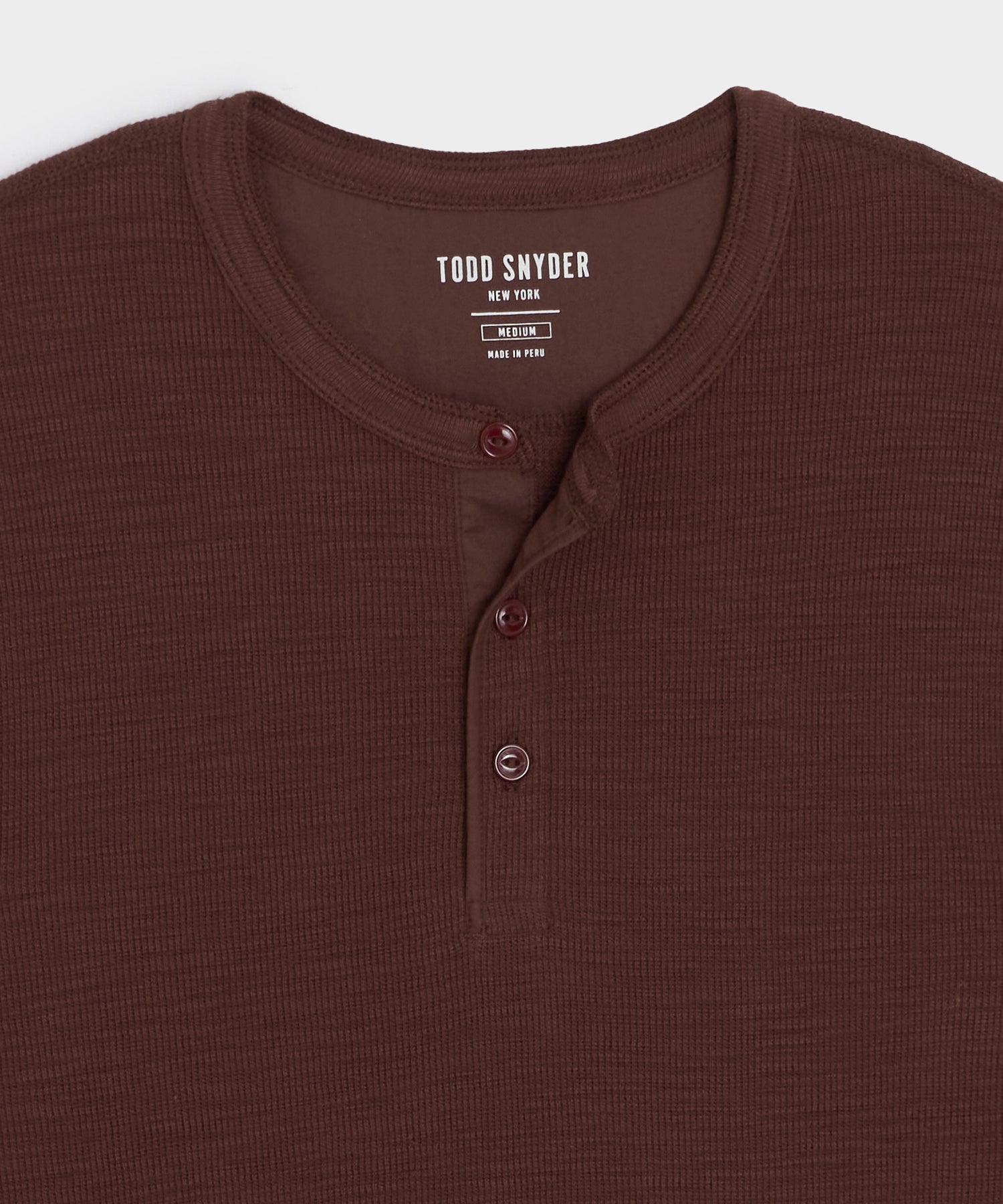 Lightweight Mini Waffle Henley Product Image