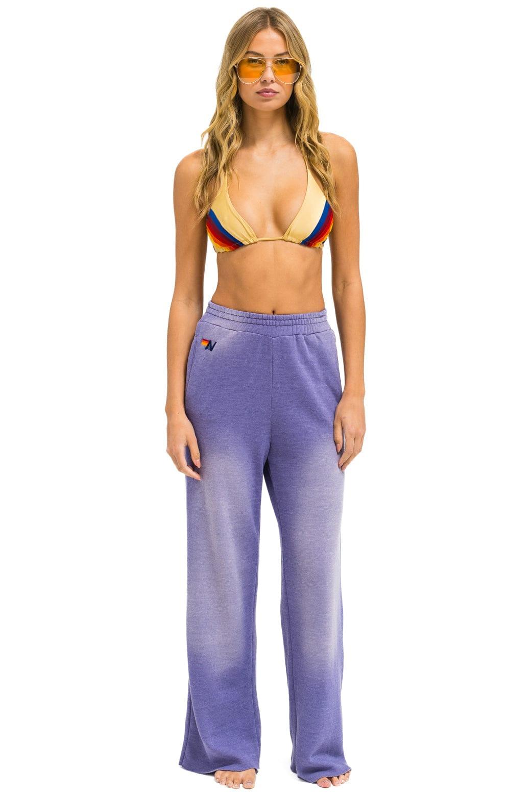 ESSENTIAL WIDE LEG POCKET SWEATPANTS - FADED GRAPE Female Product Image