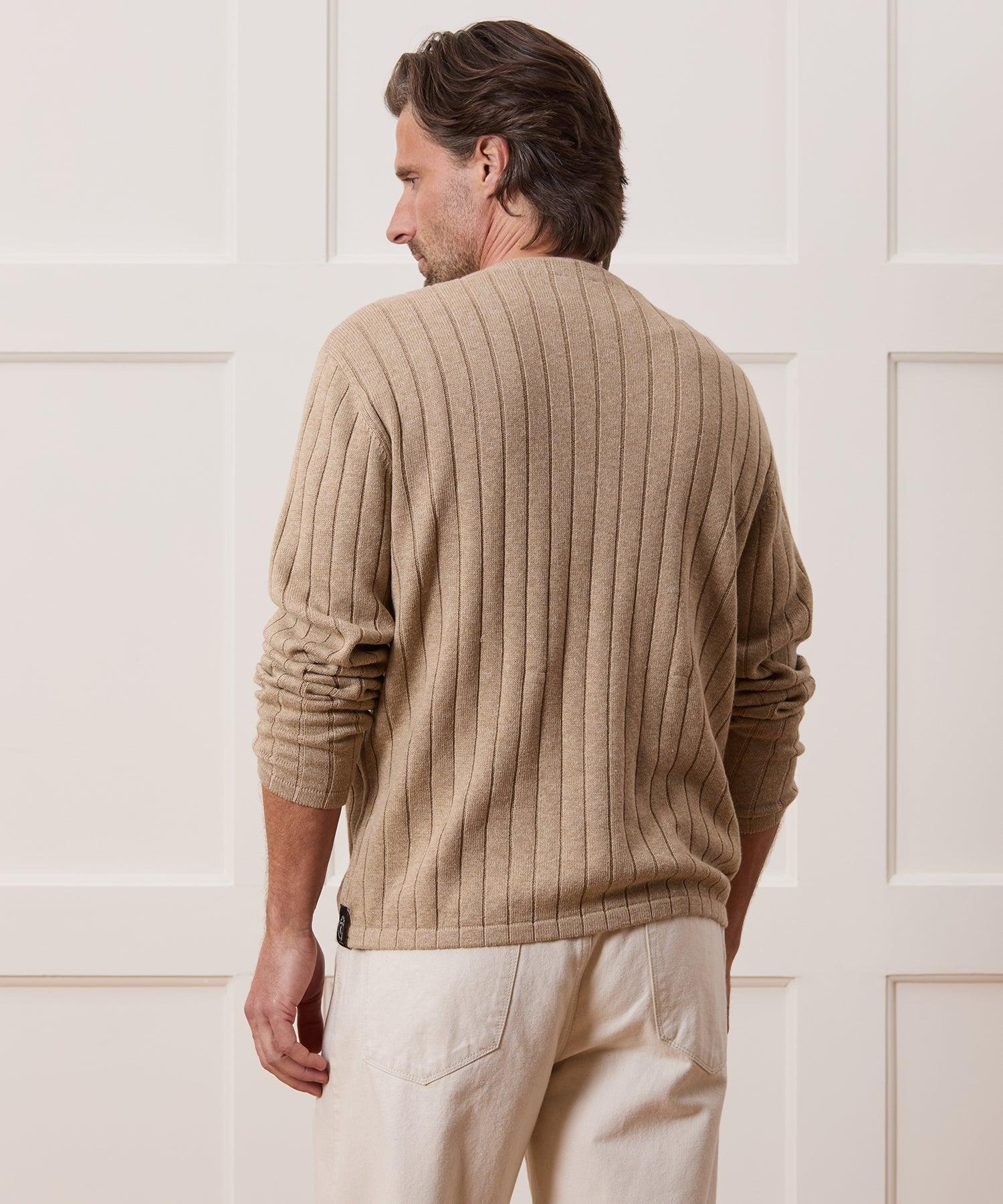 Relaxed Linen-Cotton Ribbed Cardigan Product Image