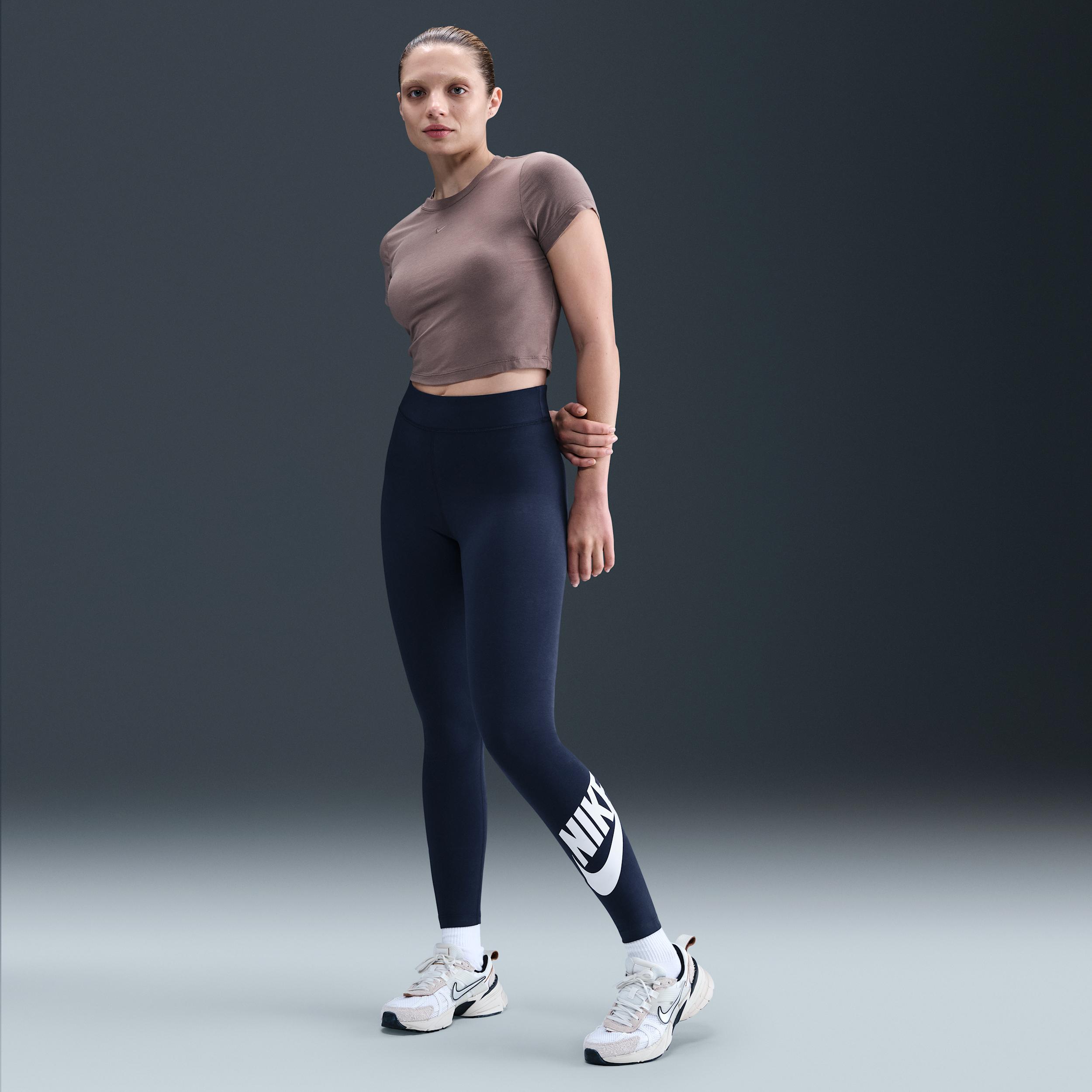 Womens Nike Sportswear Classics High-Waisted Graphic Leggings | DV7791-410 Product Image