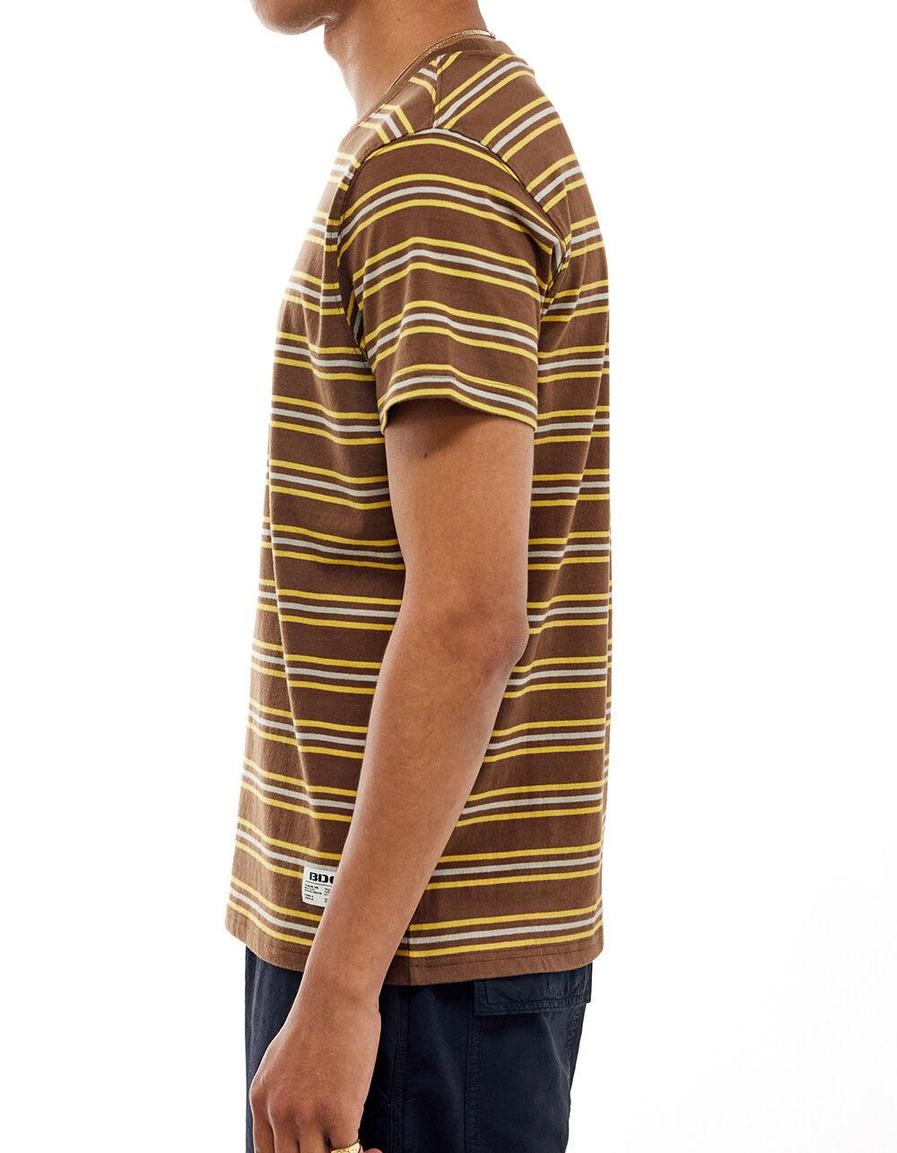 BDG Urban Outfitters Multi Stripe Mens Tee - BROWN Product Image