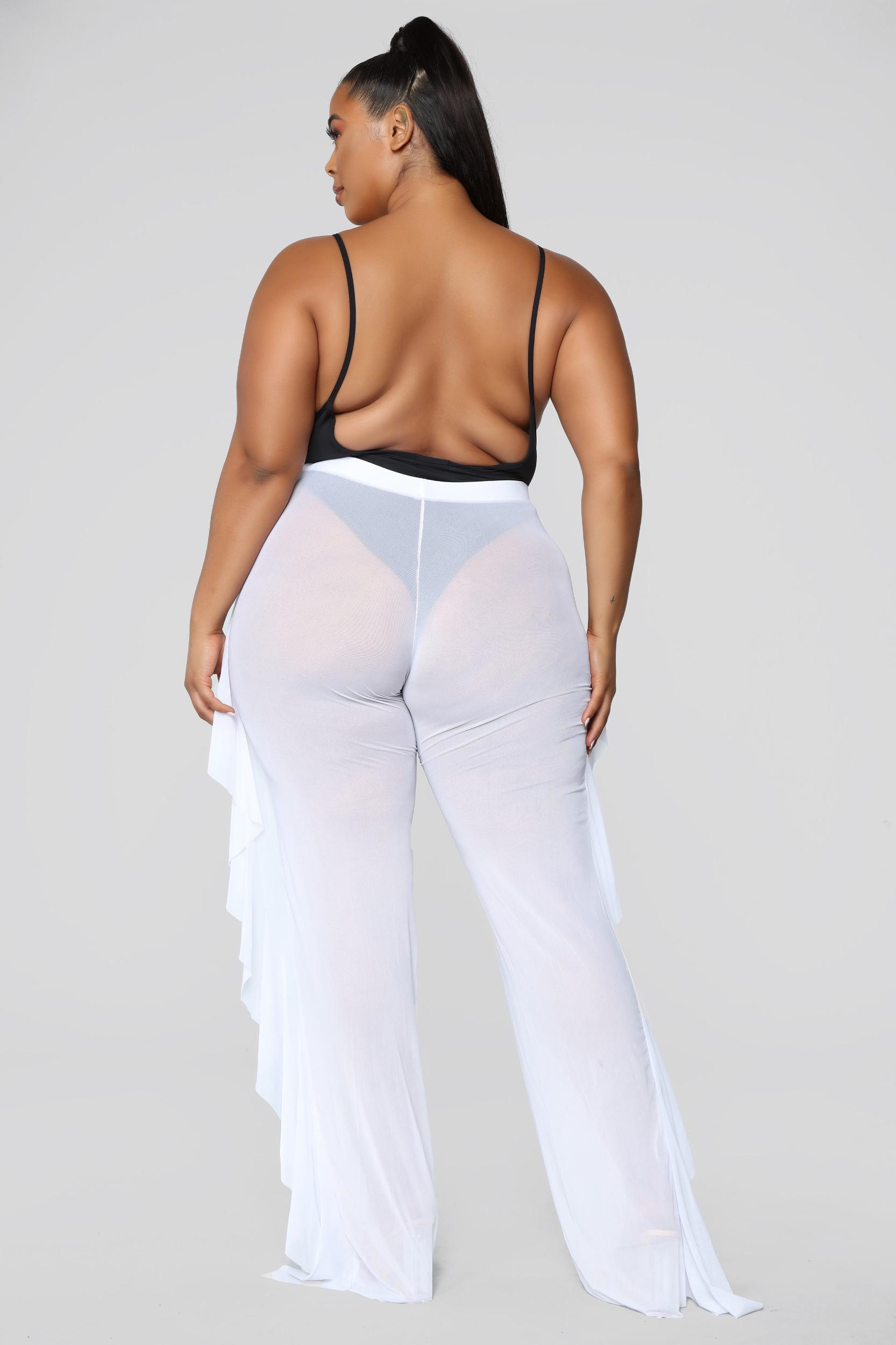 Sunshine See Through Cover Up Pant - White Product Image