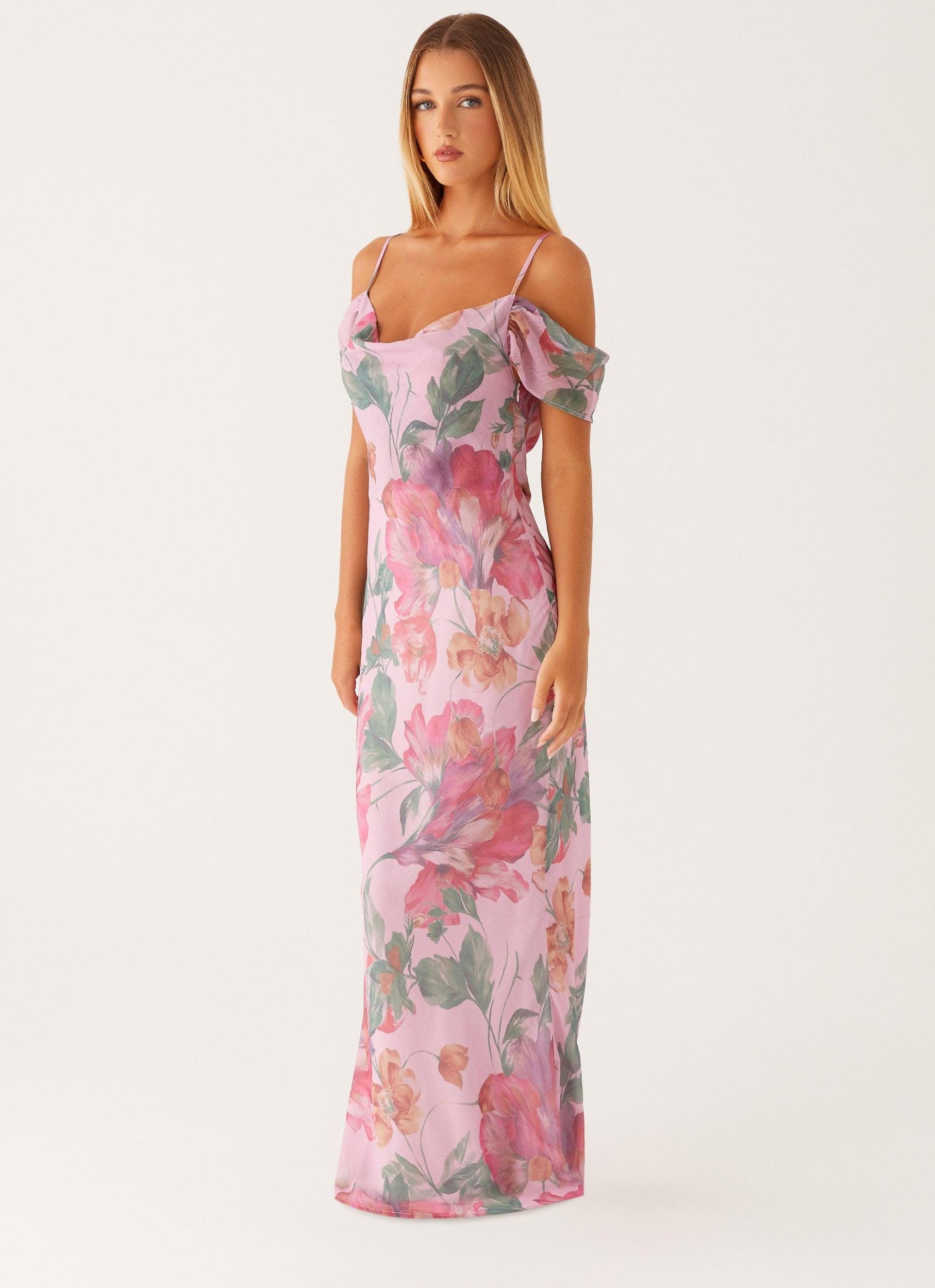 Seline Maxi Dress - Pink Floral Product Image