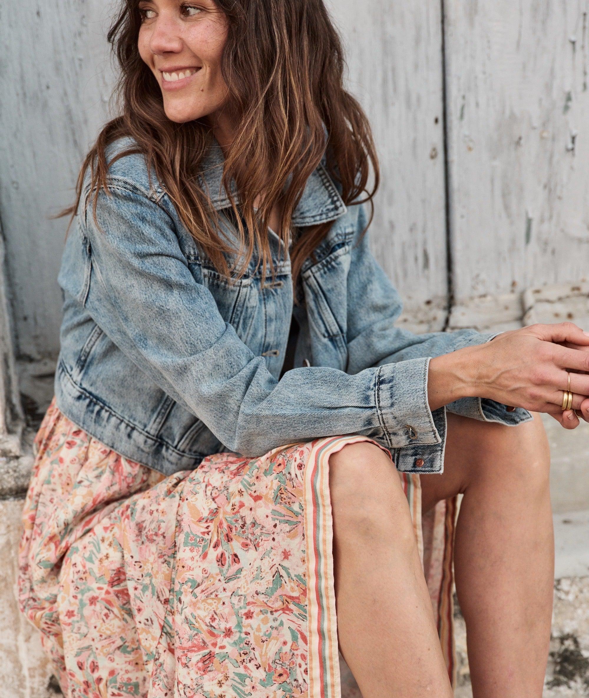 Ash Crop Denim Jacket Product Image