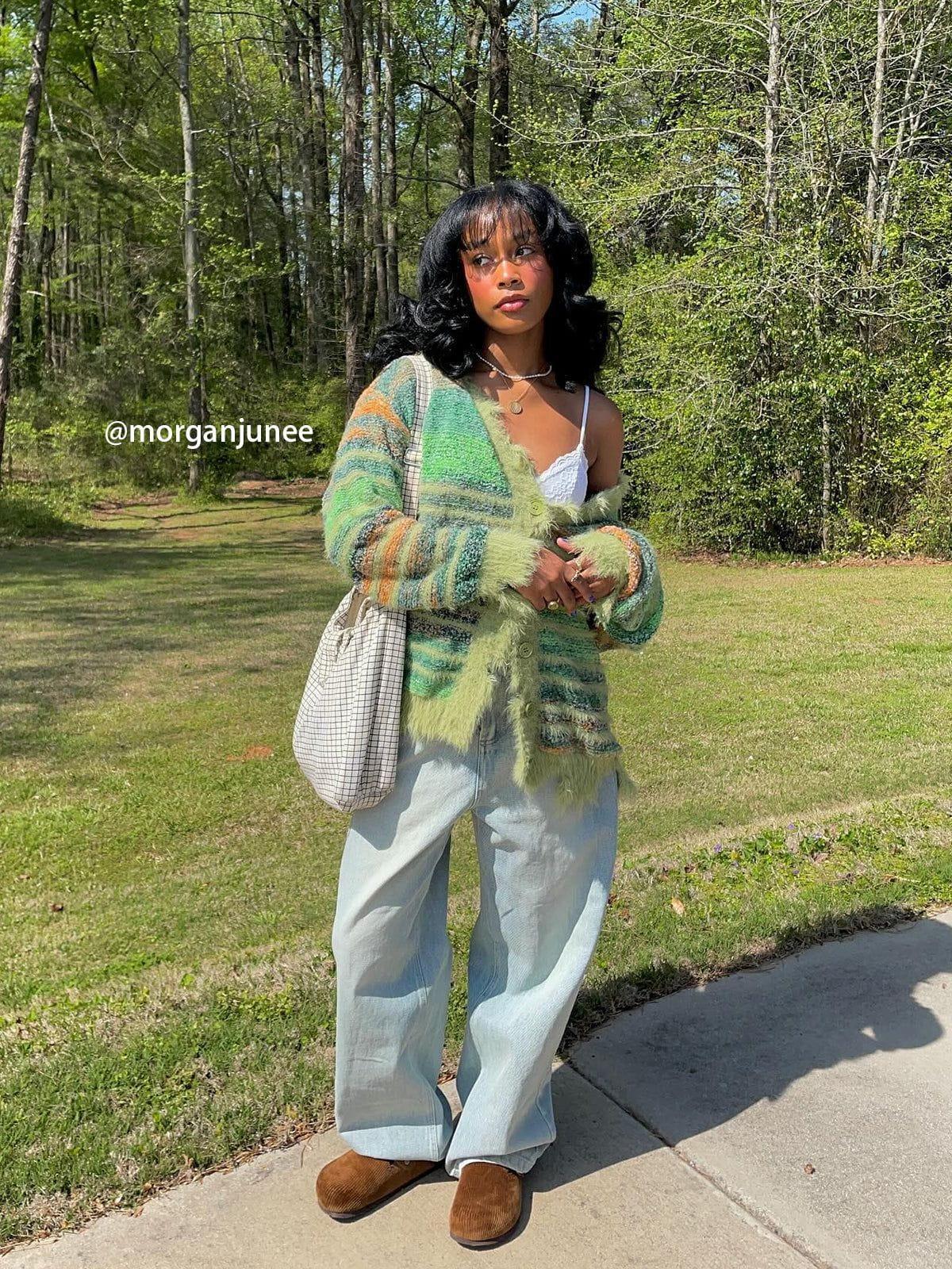 Aelfric Eden Fringe Stripe Cardigan Female Product Image