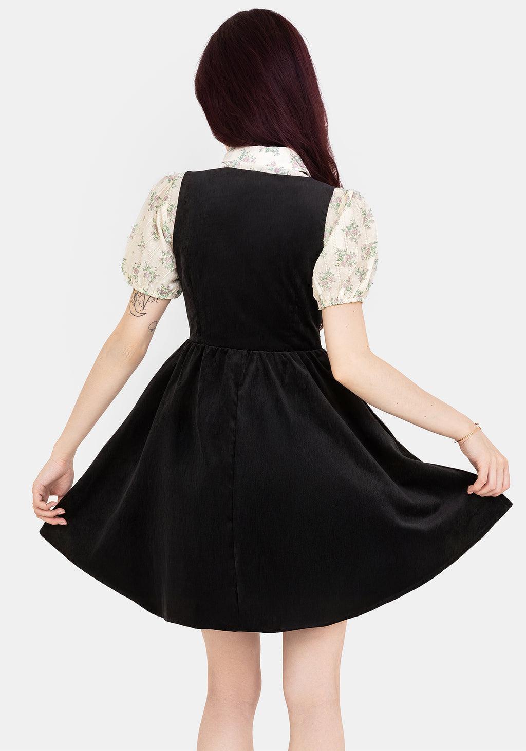 Iris Button Up Pinafore Mini Dress Product Image