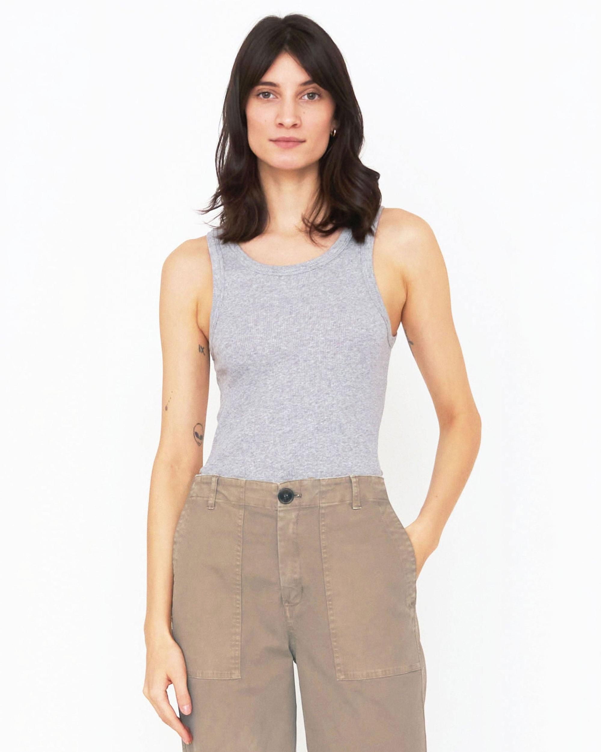 The Ribbed Lenny - Heather Grey Female Product Image