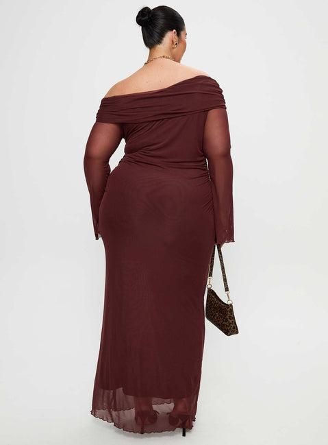 Consideration Maxi Dress Chocolate Curve Product Image