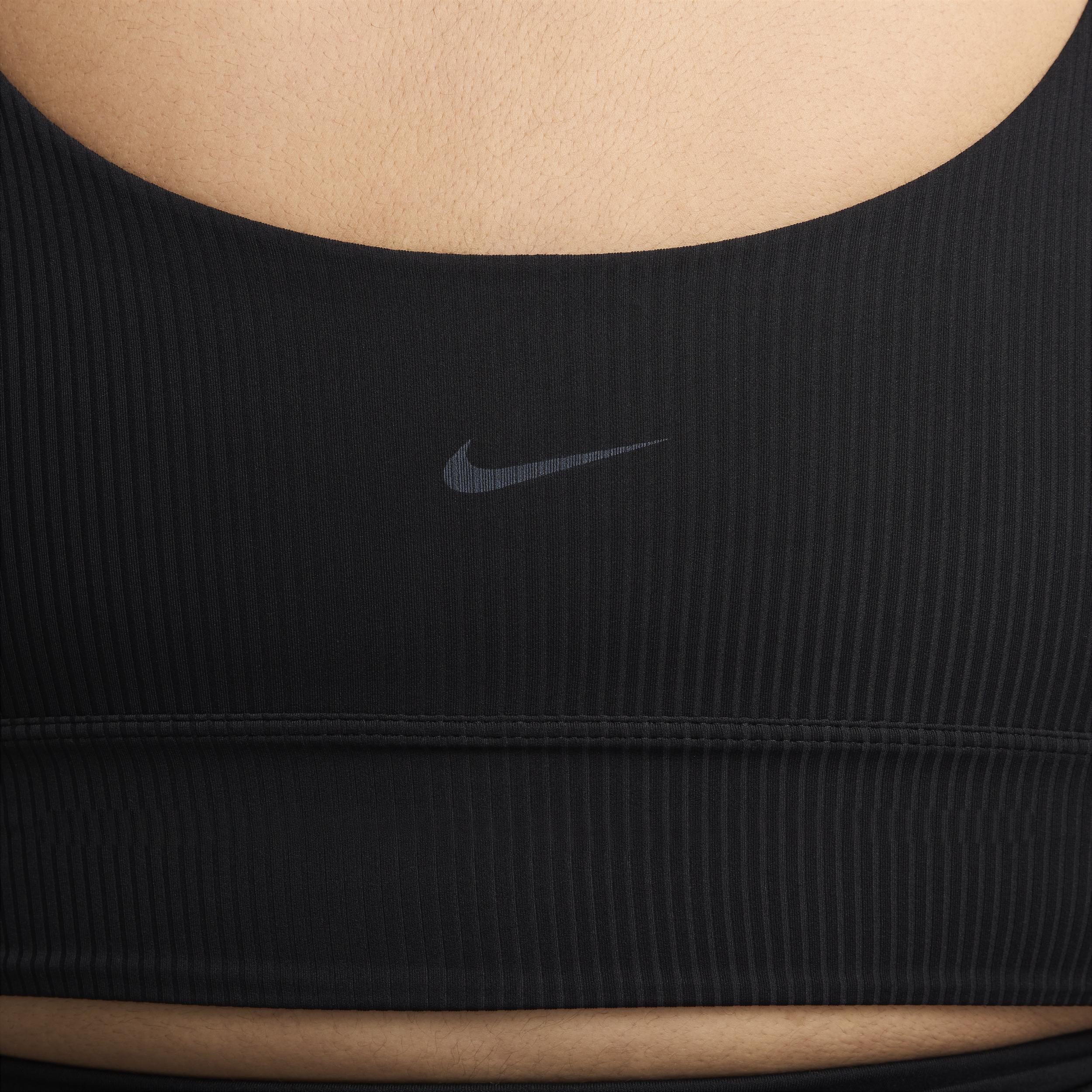 Nike Womens Zenvy Rib Light-Support Non-Padded Longline Sports Bra (Plus Size) | HF1544-010 Product Image