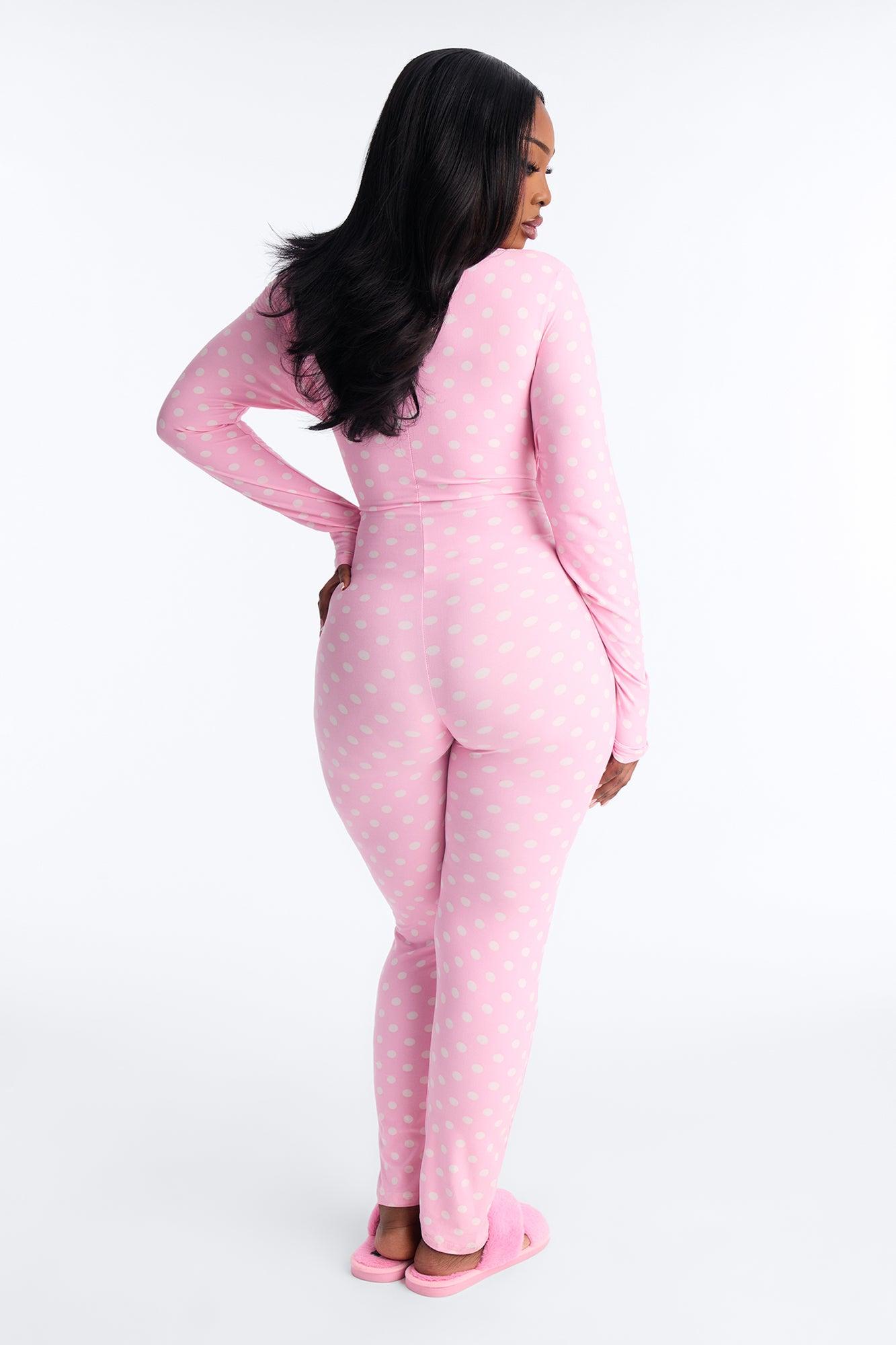 Ready For Bedtime Long Sleeve PJ Jumpsuit Onesie - Pink Female Product Image