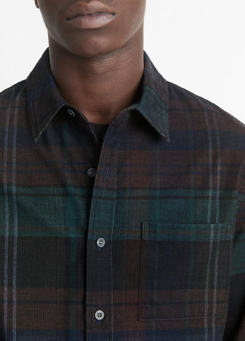 Sierra Plaid Cotton Corduroy Shirt Product Image