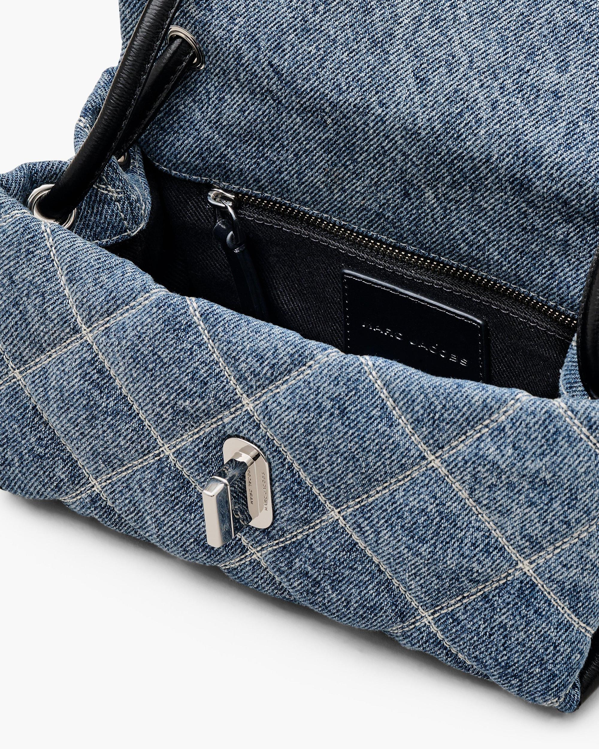 The Quilted Denim Mini Dual Shoulder Bag Product Image
