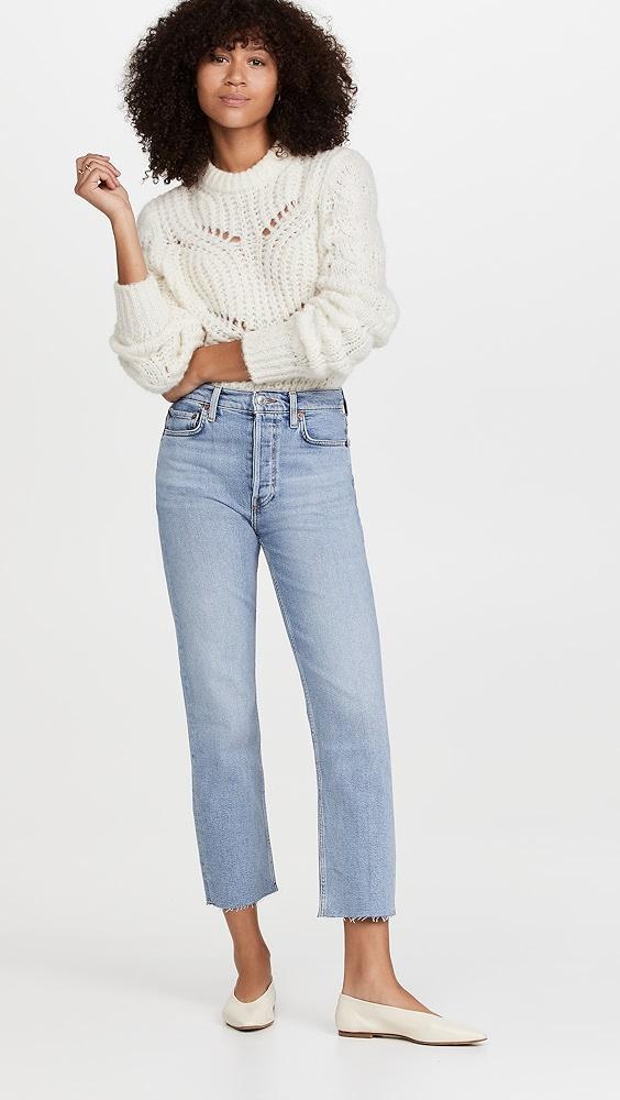 RE/DONE 70s High Rise Comfort Stretch Stove Pipe Jeans | Shopbop Product Image