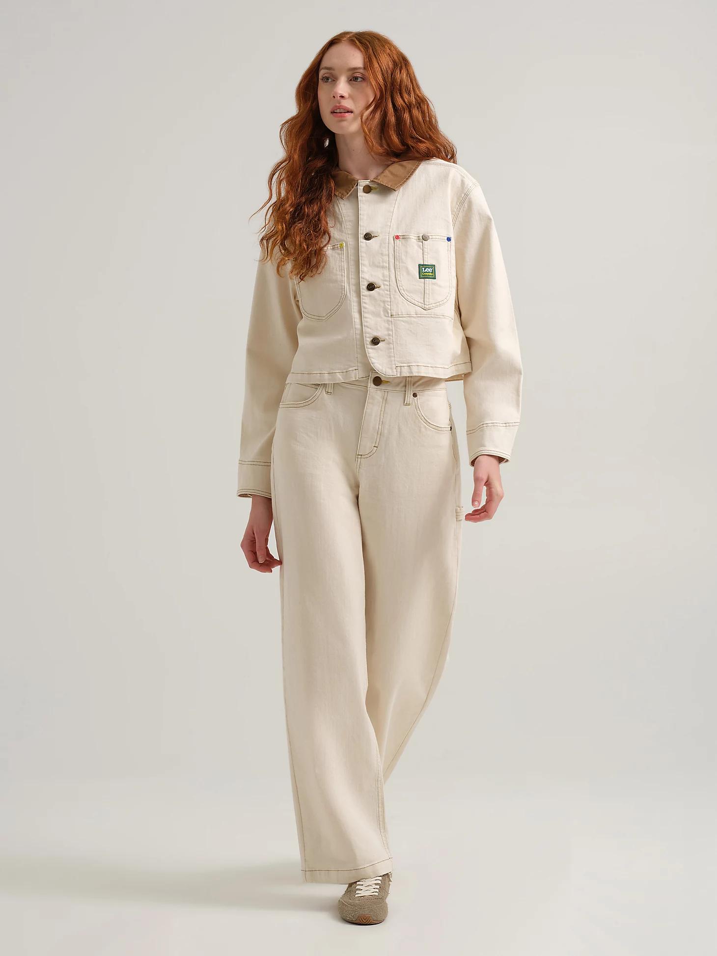 Women's Lee® x Crayola® Ecru Crop Chore Jacket | Women's Jackets & Outerwear | Lee® Product Image