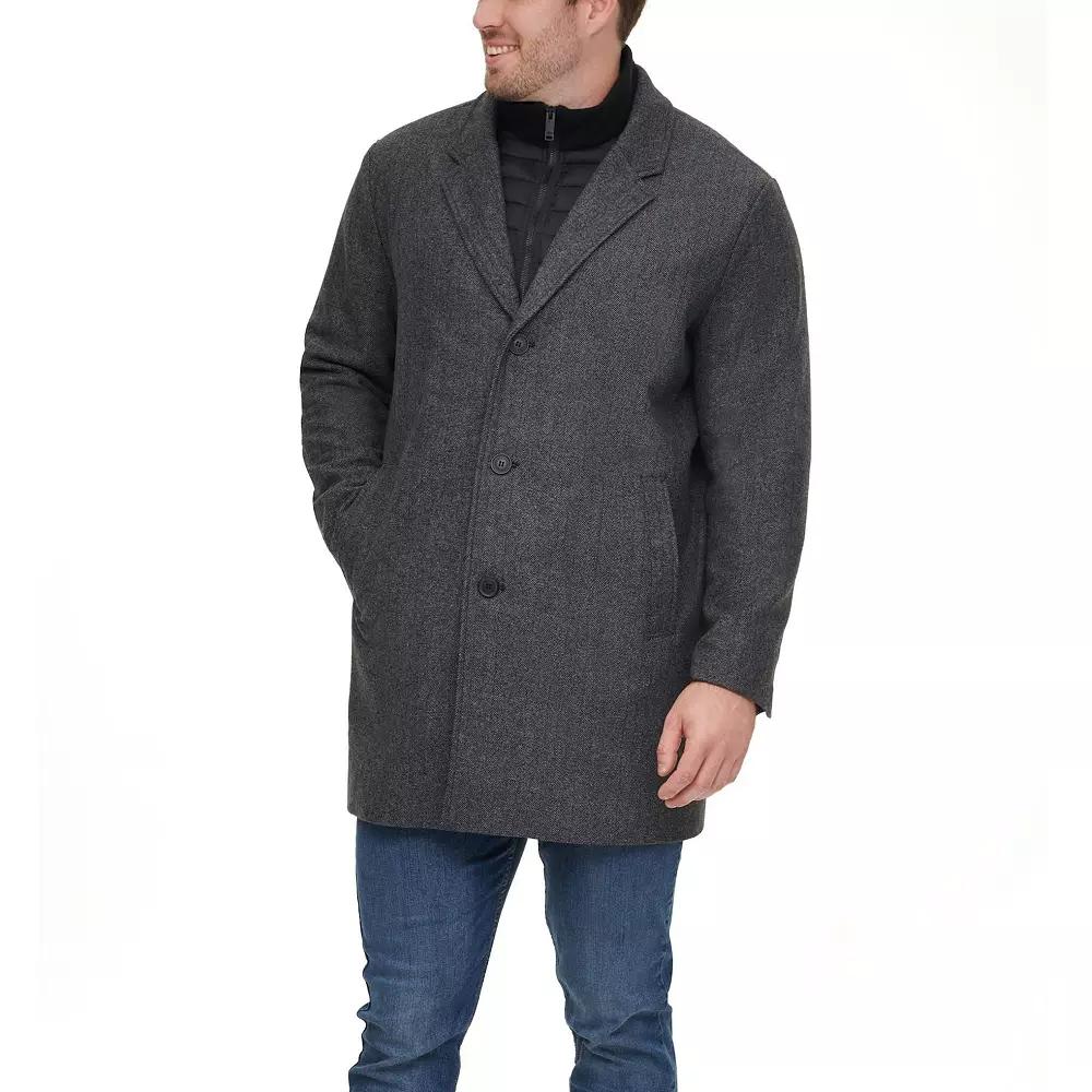 Big & Tall Dockers® Midweight Wool-Blend Topcoat with Quilted Bib, Men's,  Product Image
