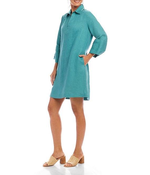 Karen Kane Point Collar Wide Cuffed Sleeve Shift Dress Product Image