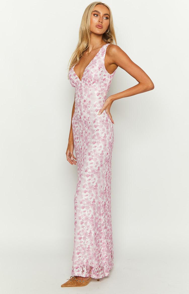 Farida Pink Lace Maxi Dress Baby Product Image