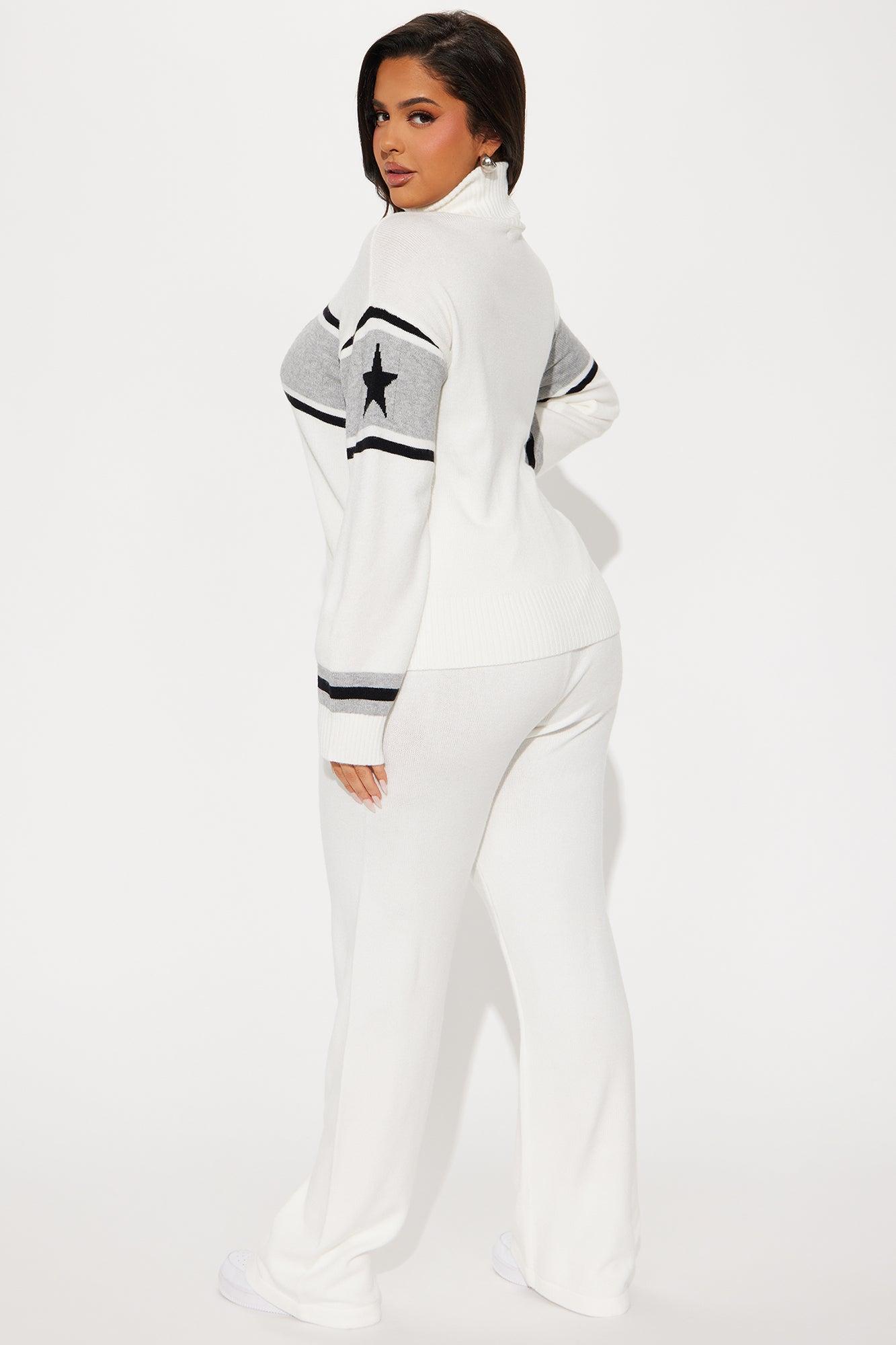 Ski Bunny Sweater Pant Set - Ivory Female Product Image