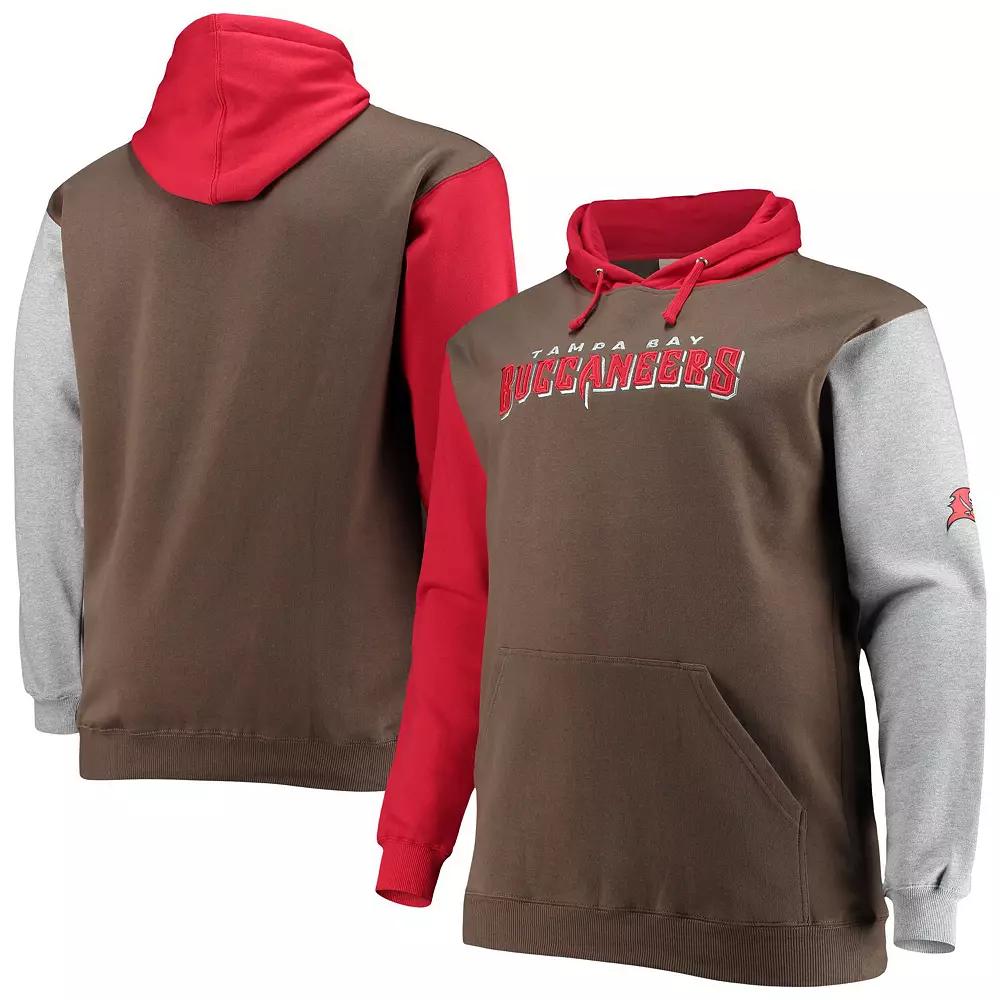 Men's Red/Black Tampa Bay Buccaneers Big & Tall Pullover Hoodie, Size: XLT Product Image