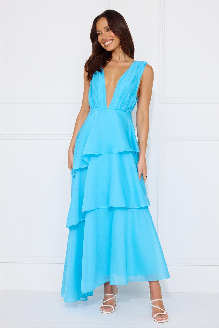 Fashion Zone Maxi Dress Blue Product Image