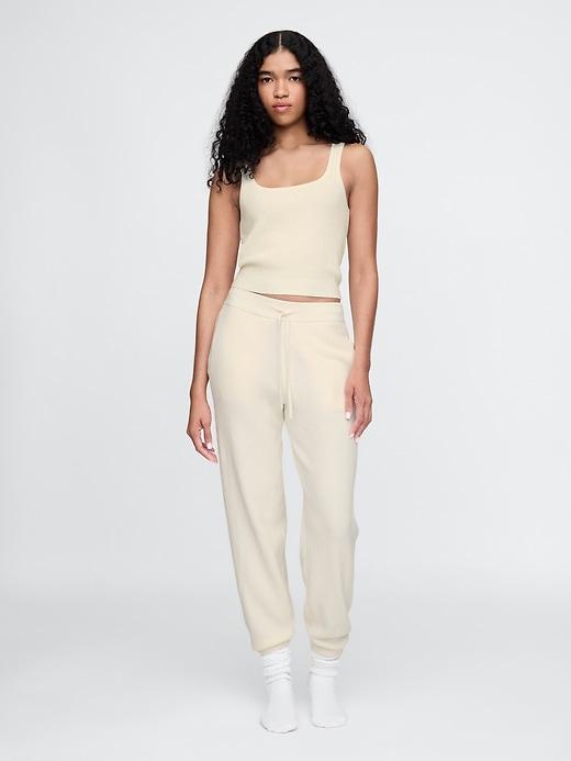 CashSoft Waffle PJ Cropped Tank Top Product Image