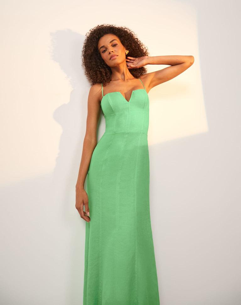 Lilith Detail Long Dress (Exchange Only) - Seaside Product Image