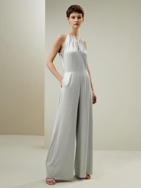 Halter Neck Wide Leg Jumpsuit Product Image