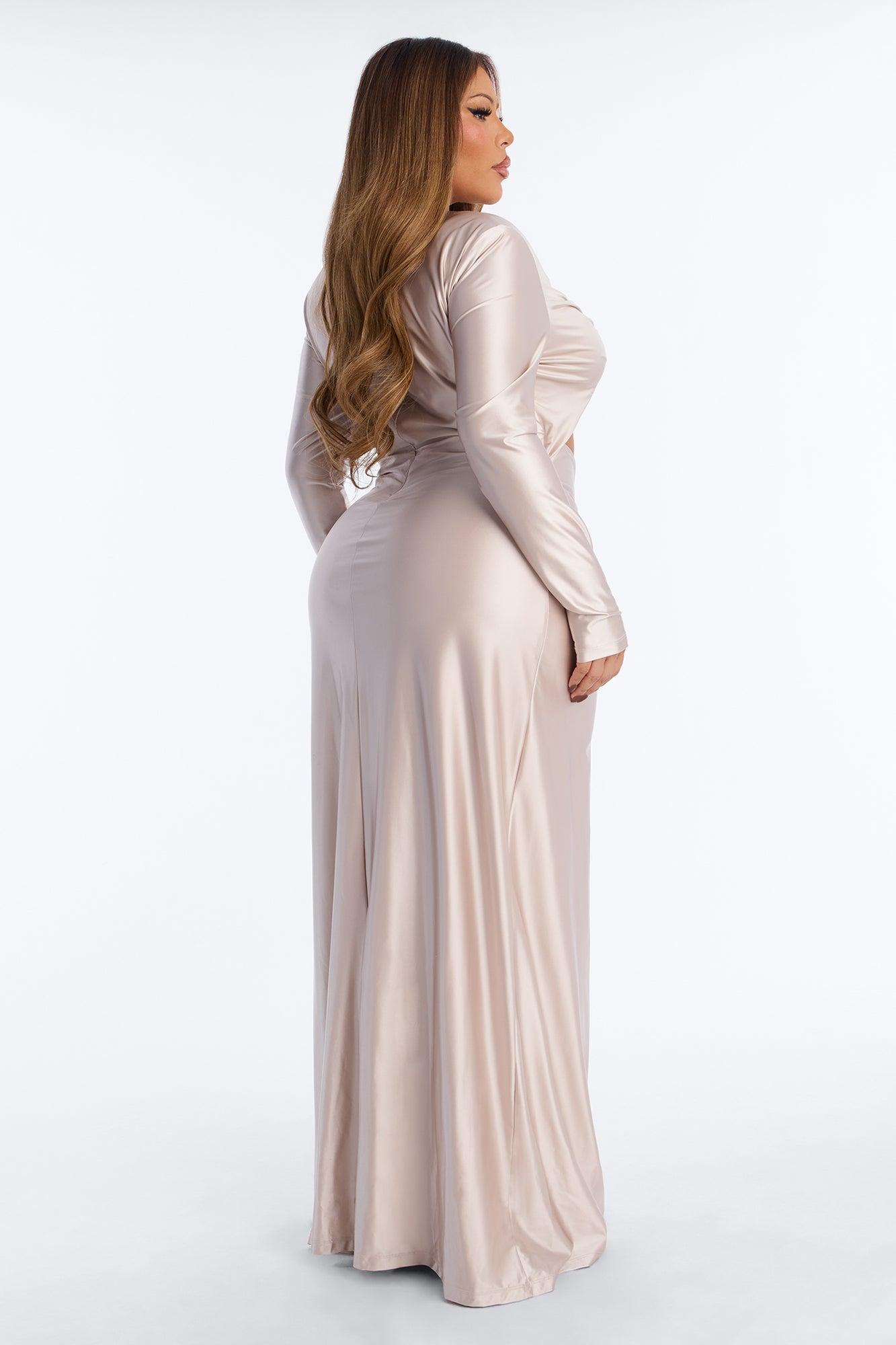 On Repeat Cut Out Maxi Dress - Taupe Female Product Image
