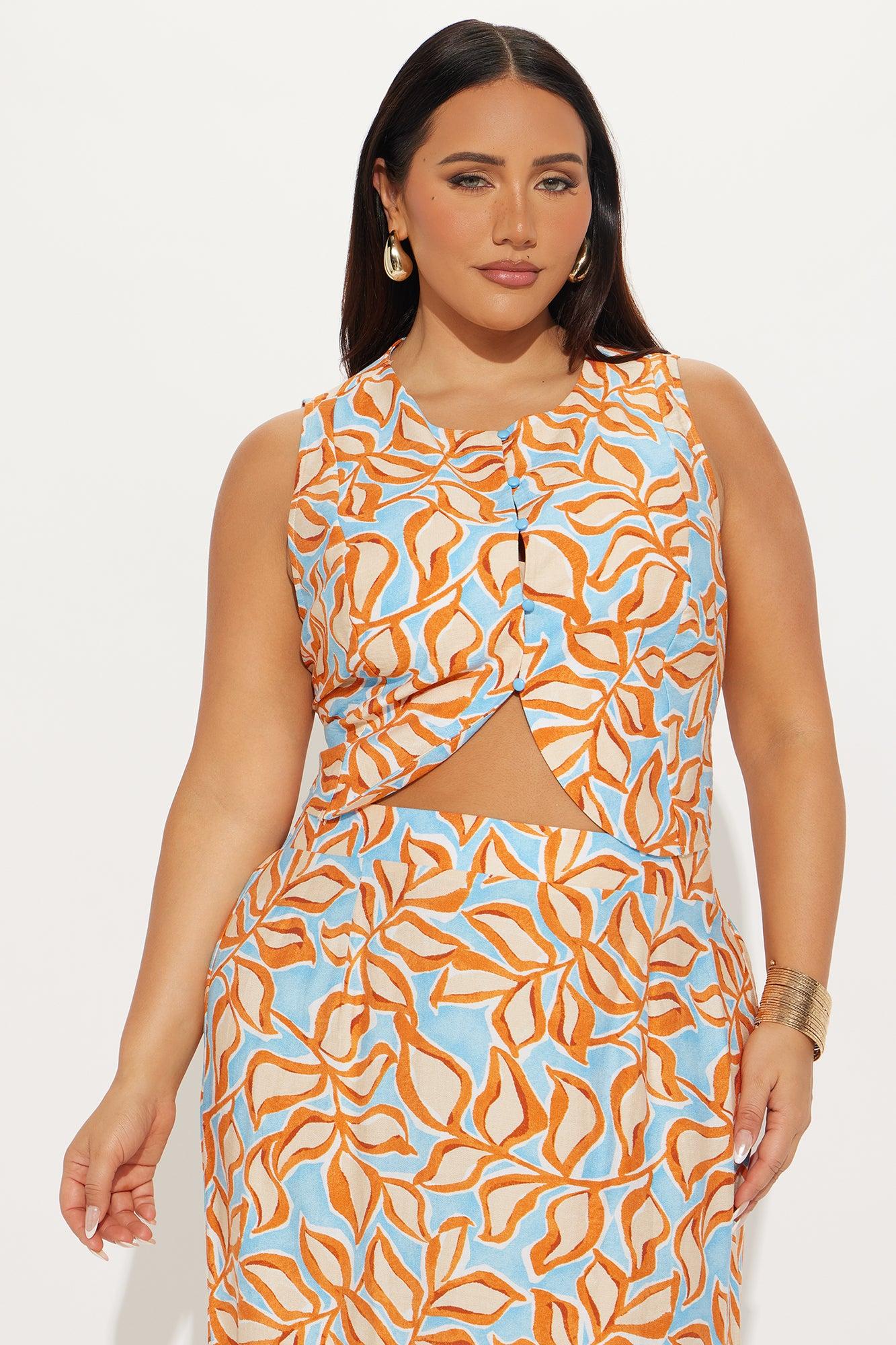 So Tropics Maxi Skirt Set - Blue/combo Product Image