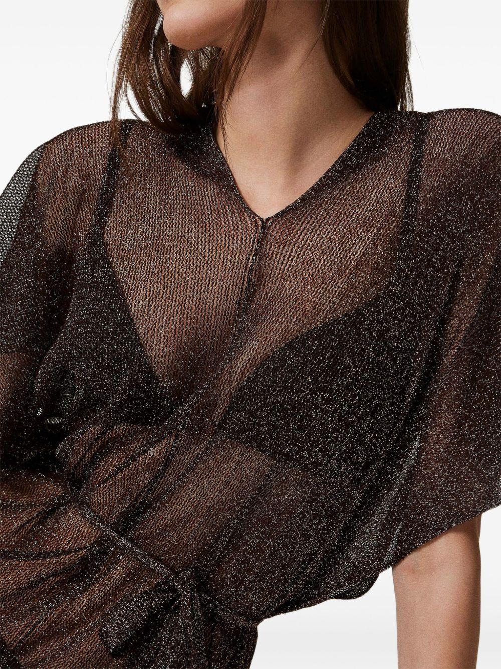 fringed sheer dress Product Image