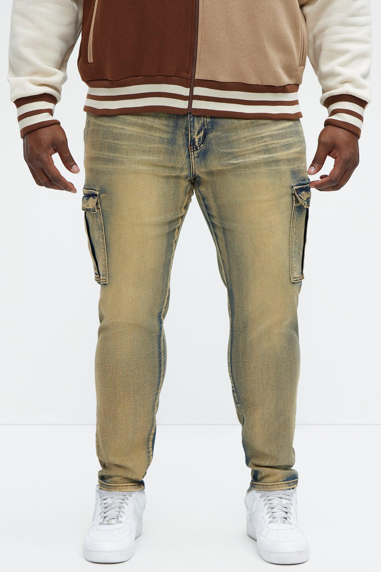 Back On The Cargo Skinny Jeans - Vintage Blue Wash Product Image