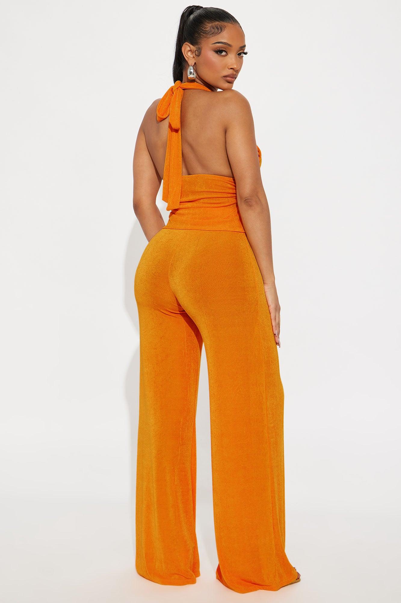 Natalee Halter Pant Set - Orange Product Image