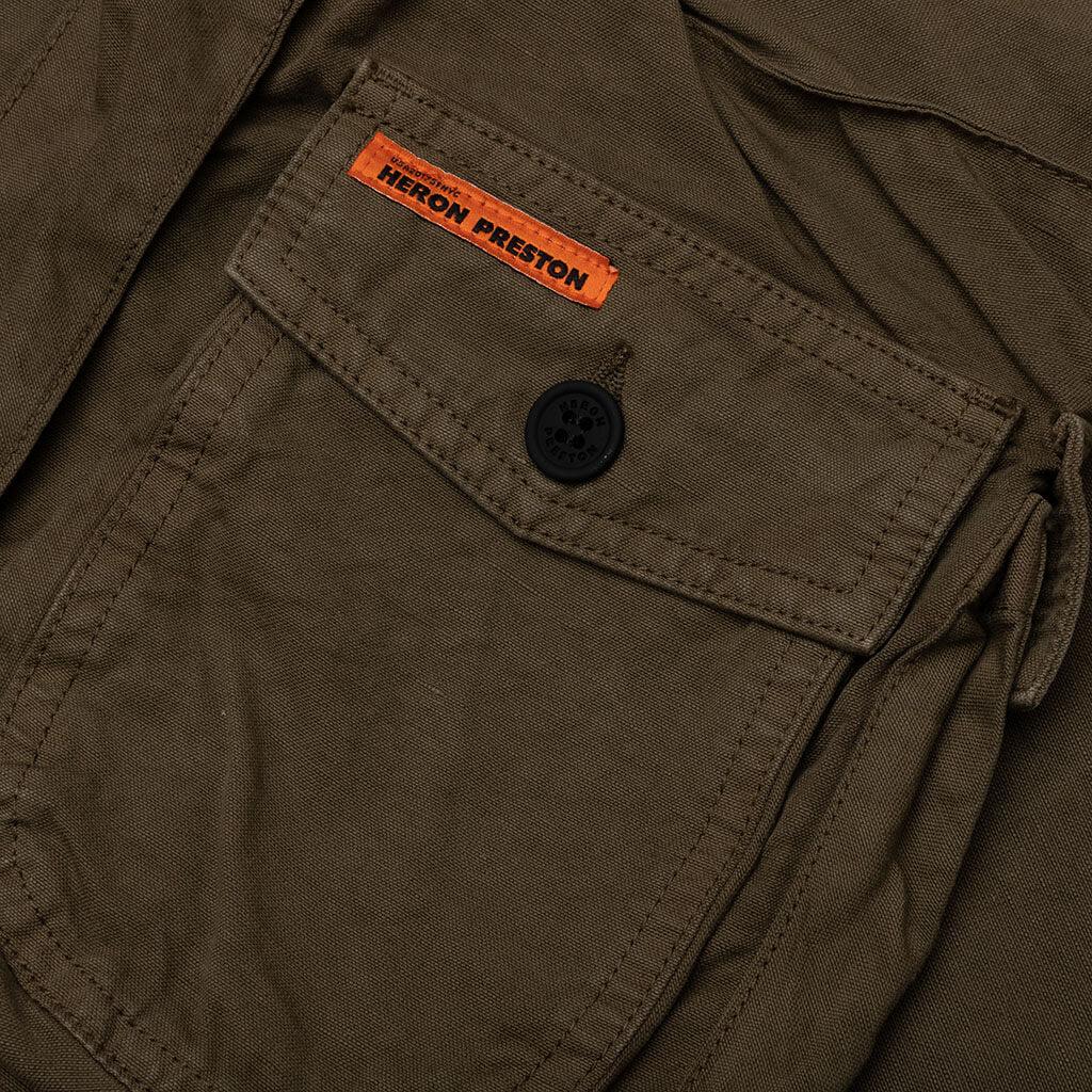 Canvas Cargo Pants - Dark Olive Male Product Image