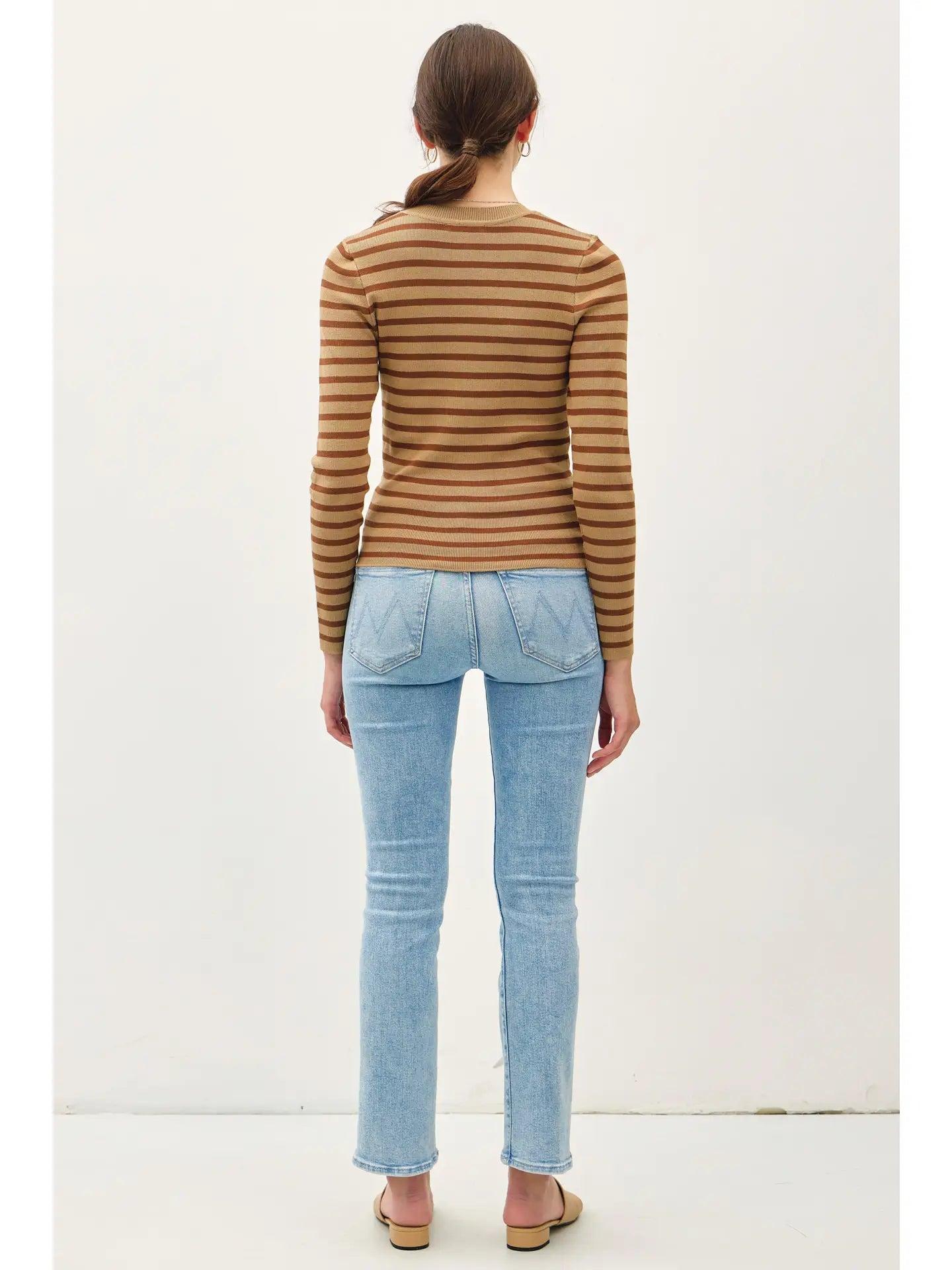 Classic Fit Striped Sweater Product Image
