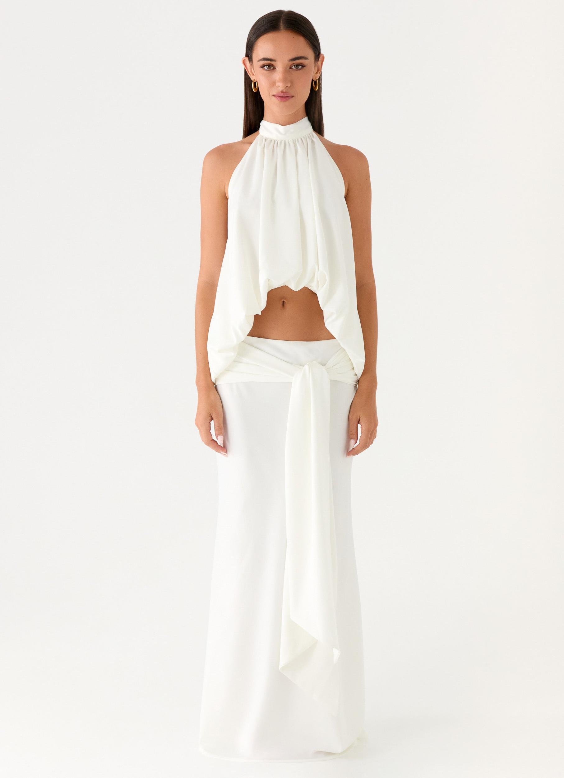 Eirlys Maxi Skirt - White Product Image