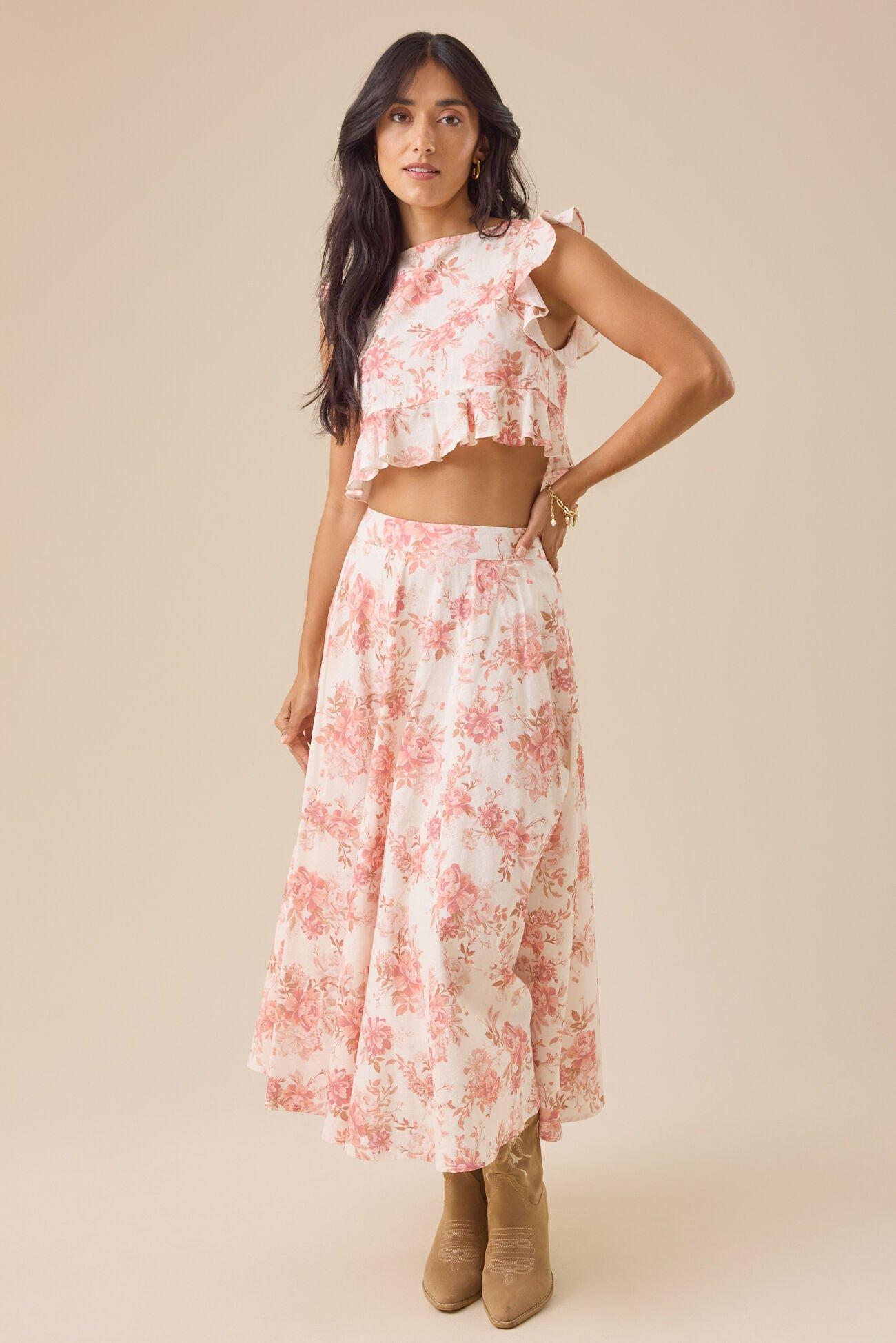 Alice Floral Linen Top Product Image