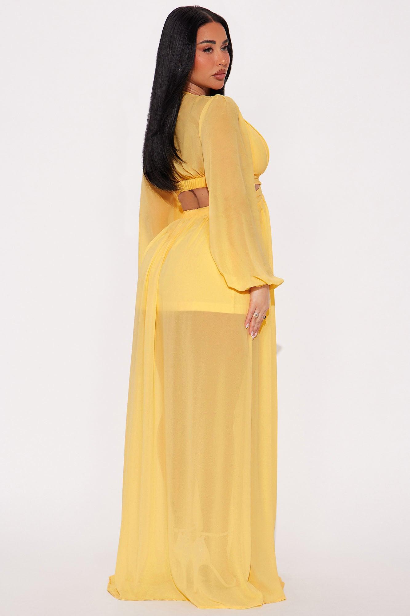 Natalia Maxi Dress - Yellow Product Image