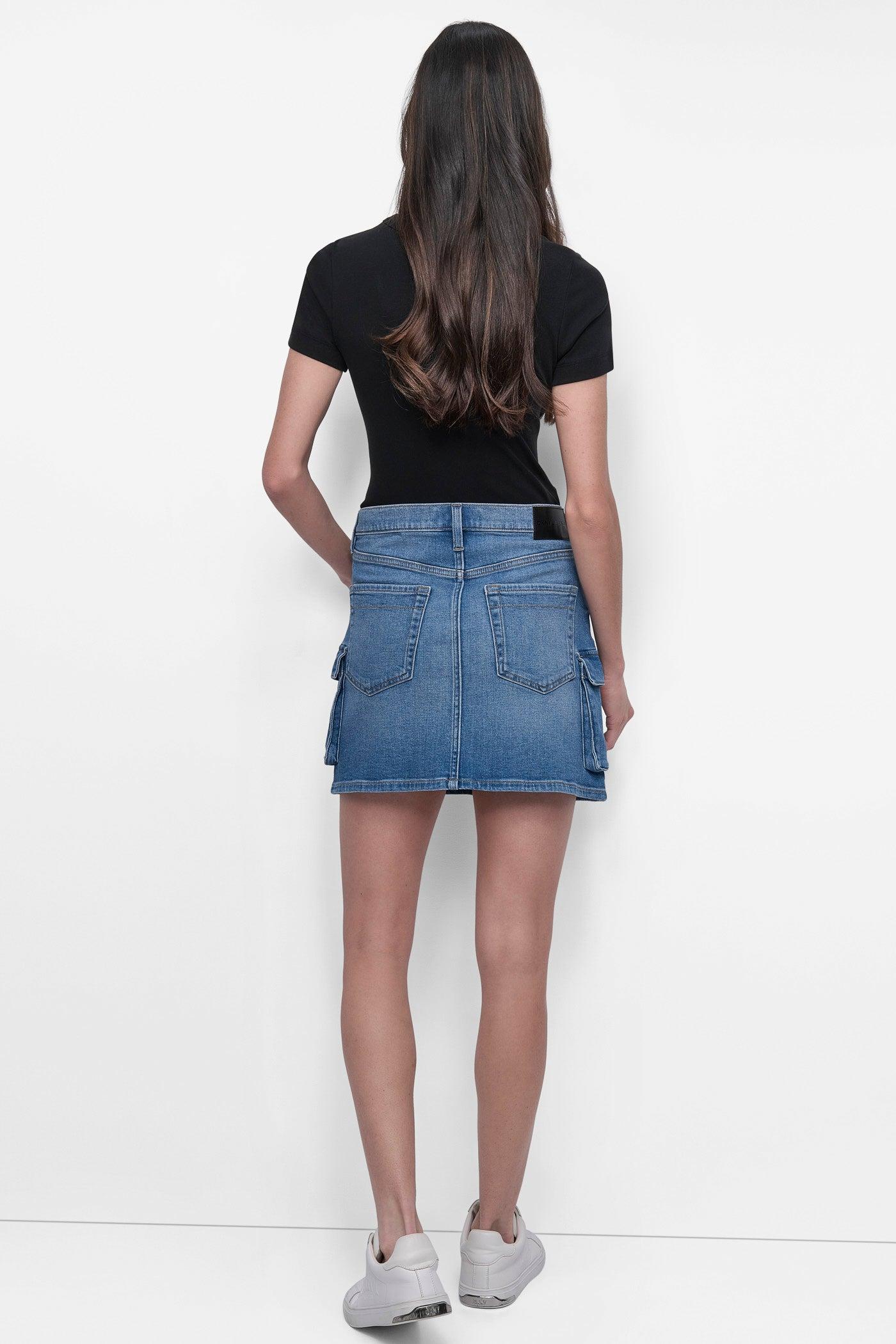 CARGO DENIM MINI SKIRT Product Image
