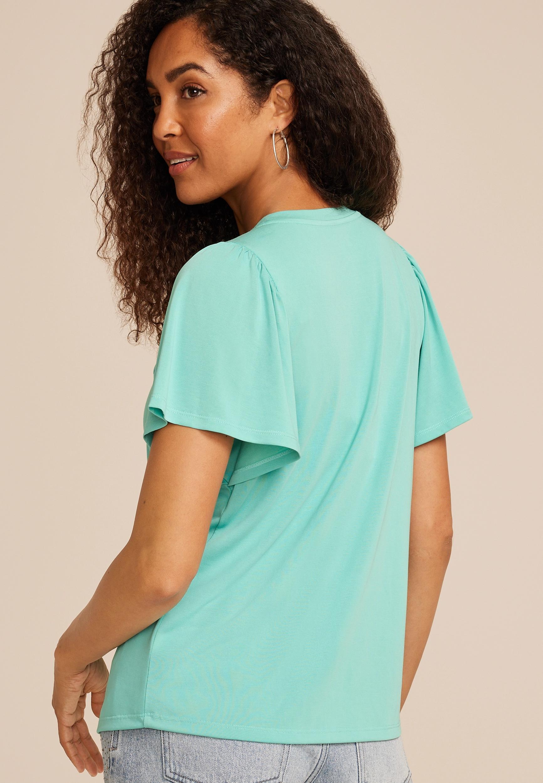 24/7 Charlotte Flutter Sleeve Tee Product Image