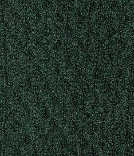 Roundtree & Yorke Long Sleeve Solid Cable Knit Crew Sweater Product Image