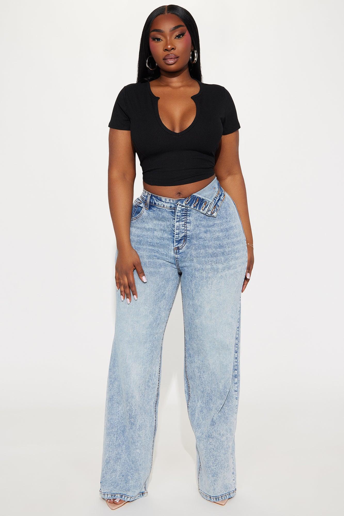 Valentina Plunge Crop Top - Black Product Image