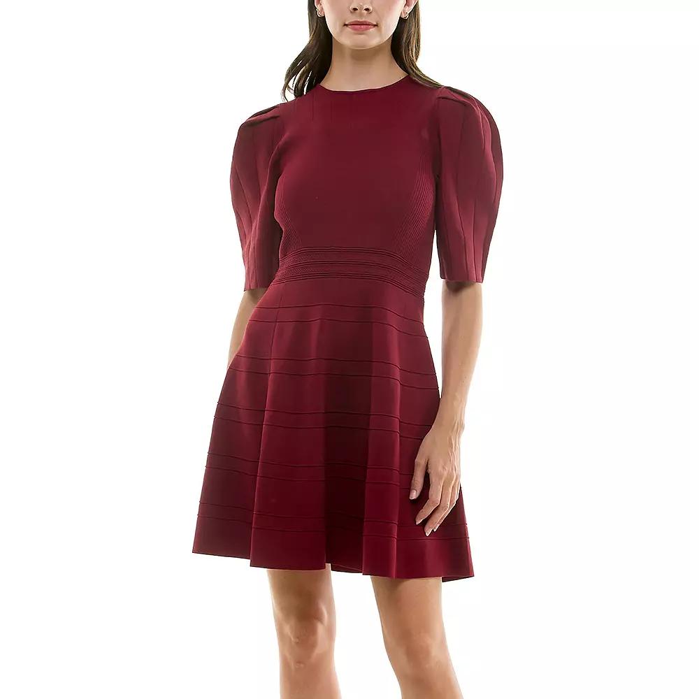Women's Nicole Miller Fit & Flare Bandage Sweater Dress,  Product Image
