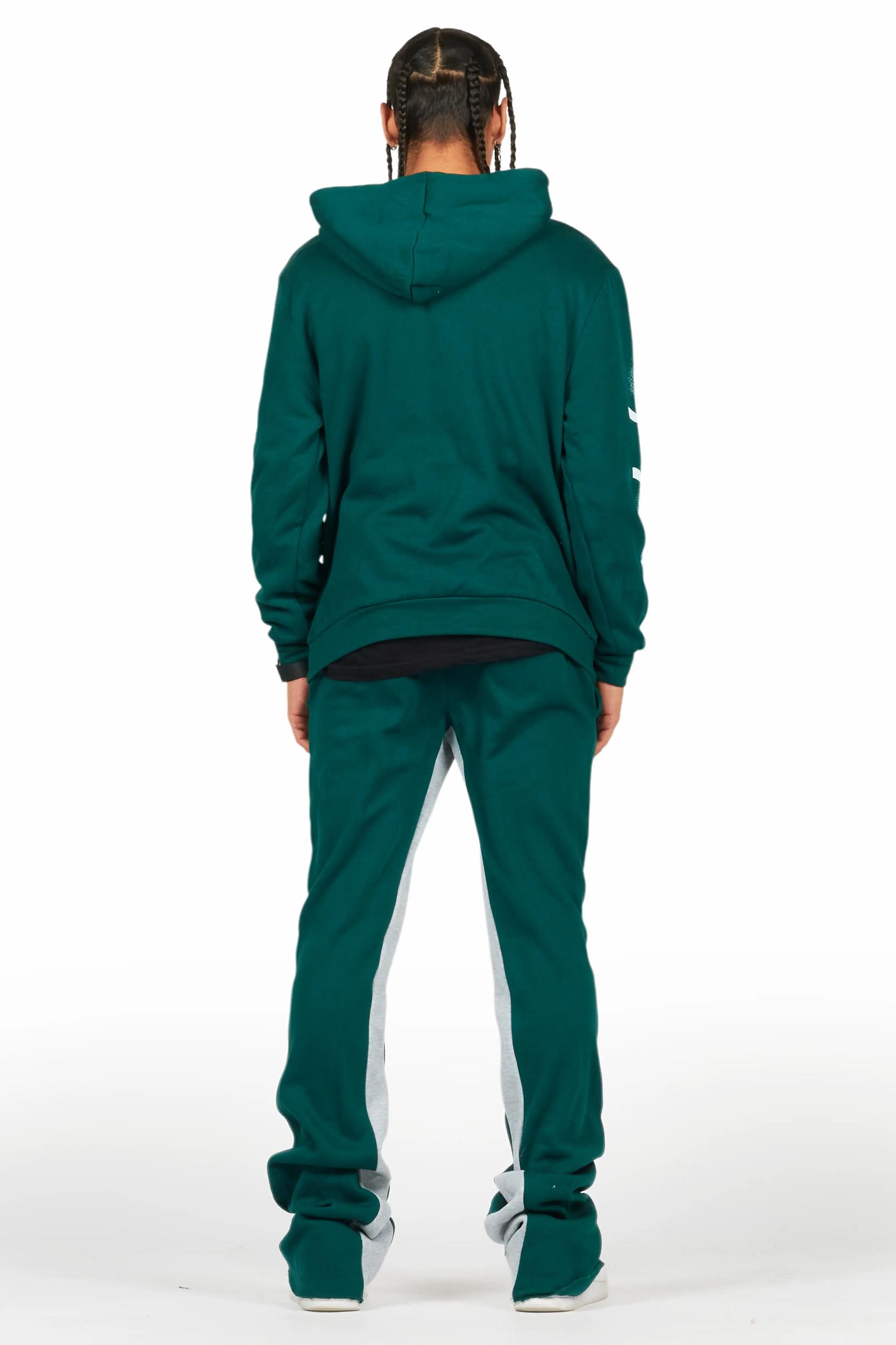 Greil Dark Green Hoodie/Baggy Track Pant Set Male Product Image