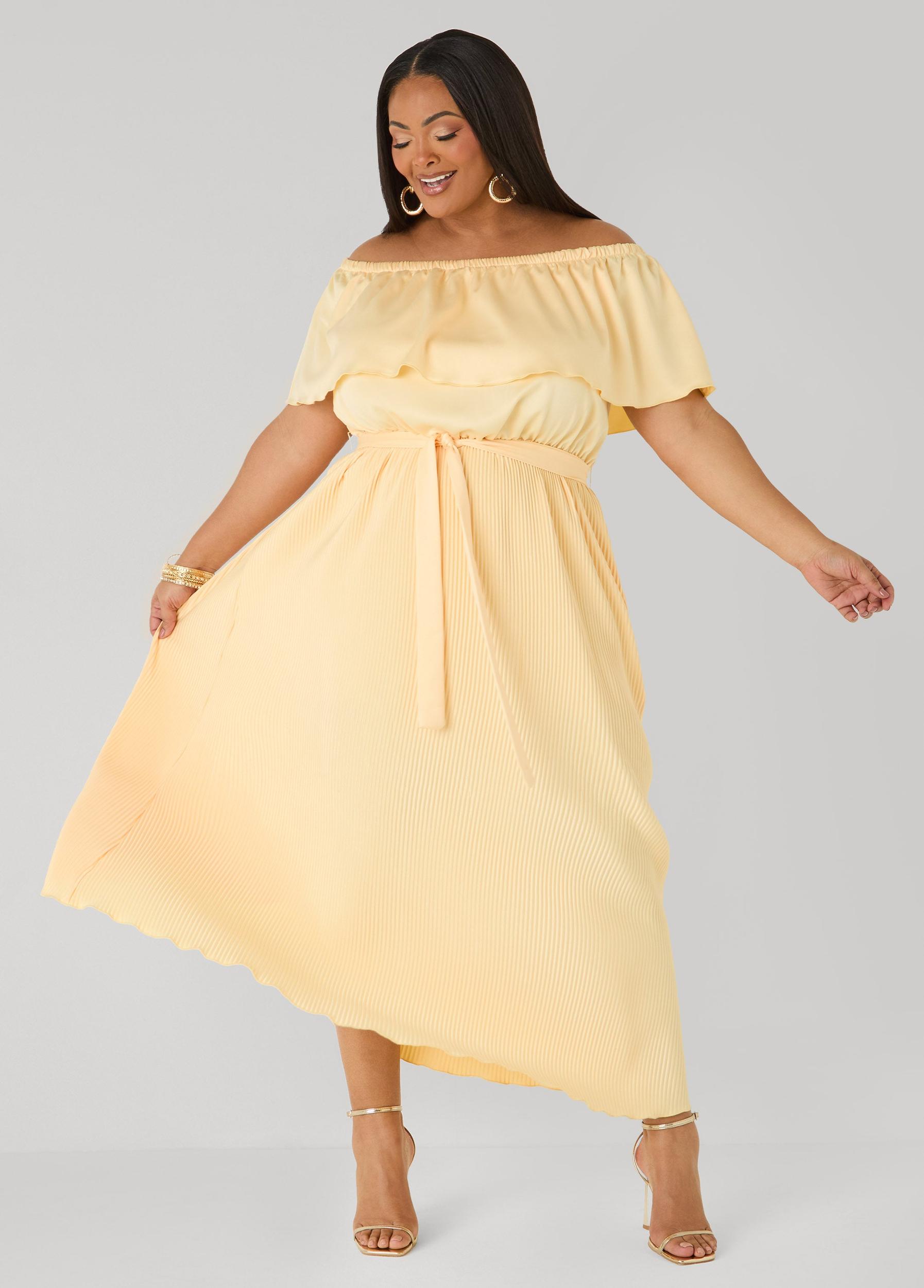 Off The Shoulder Satin Maxi Dress Product Image