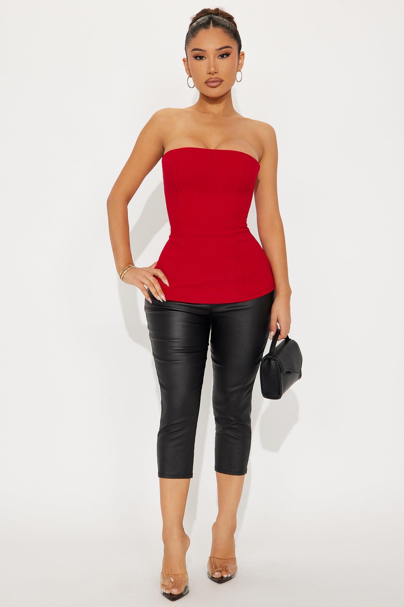 Modern Fairy Tale Strapless Corset Top - Red Product Image