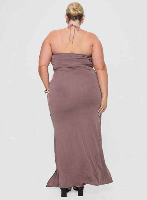 Destinations Maxi Dress Mauve Curve Product Image