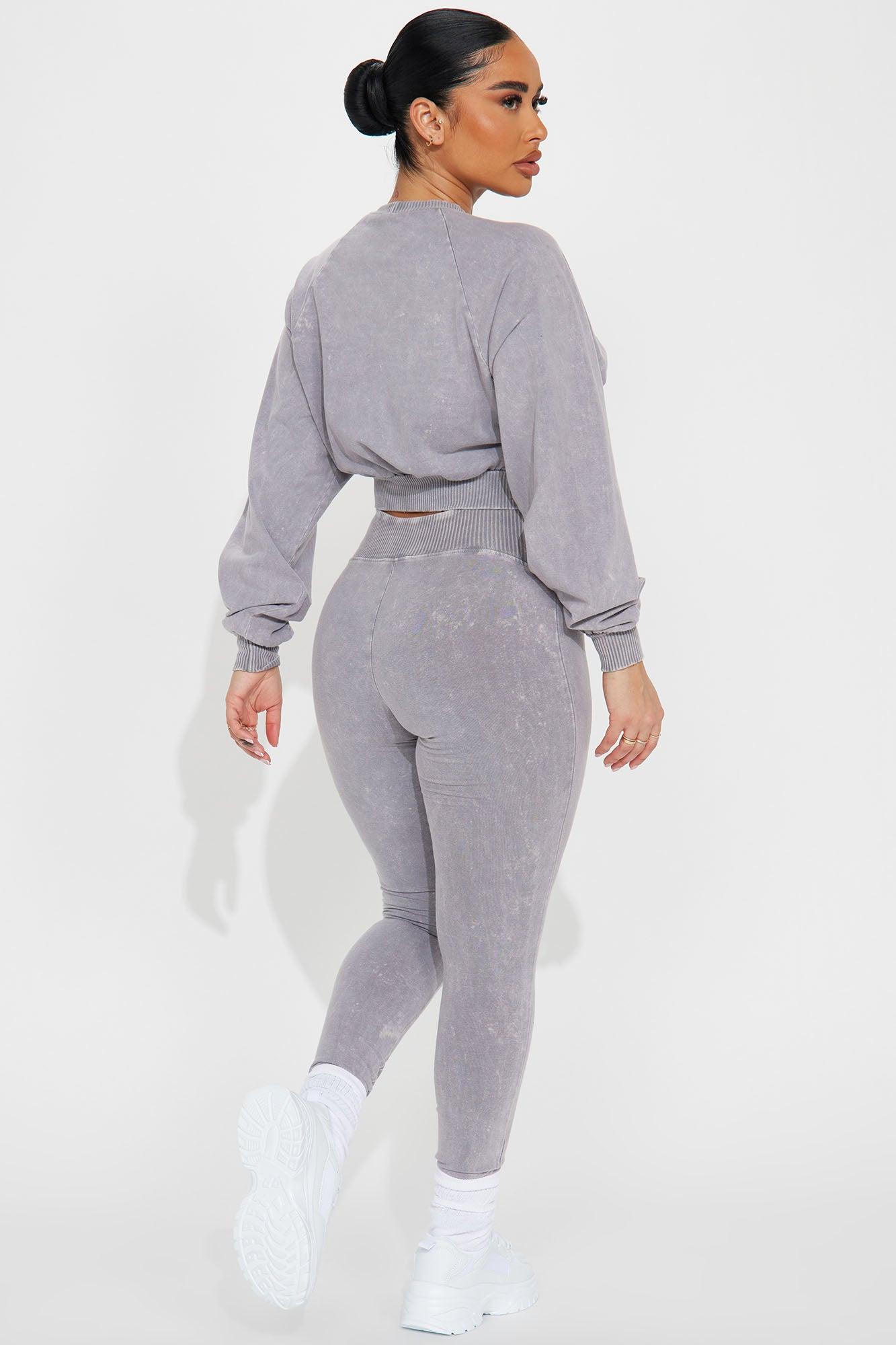 Keep It Going Pant Set - Grey Product Image