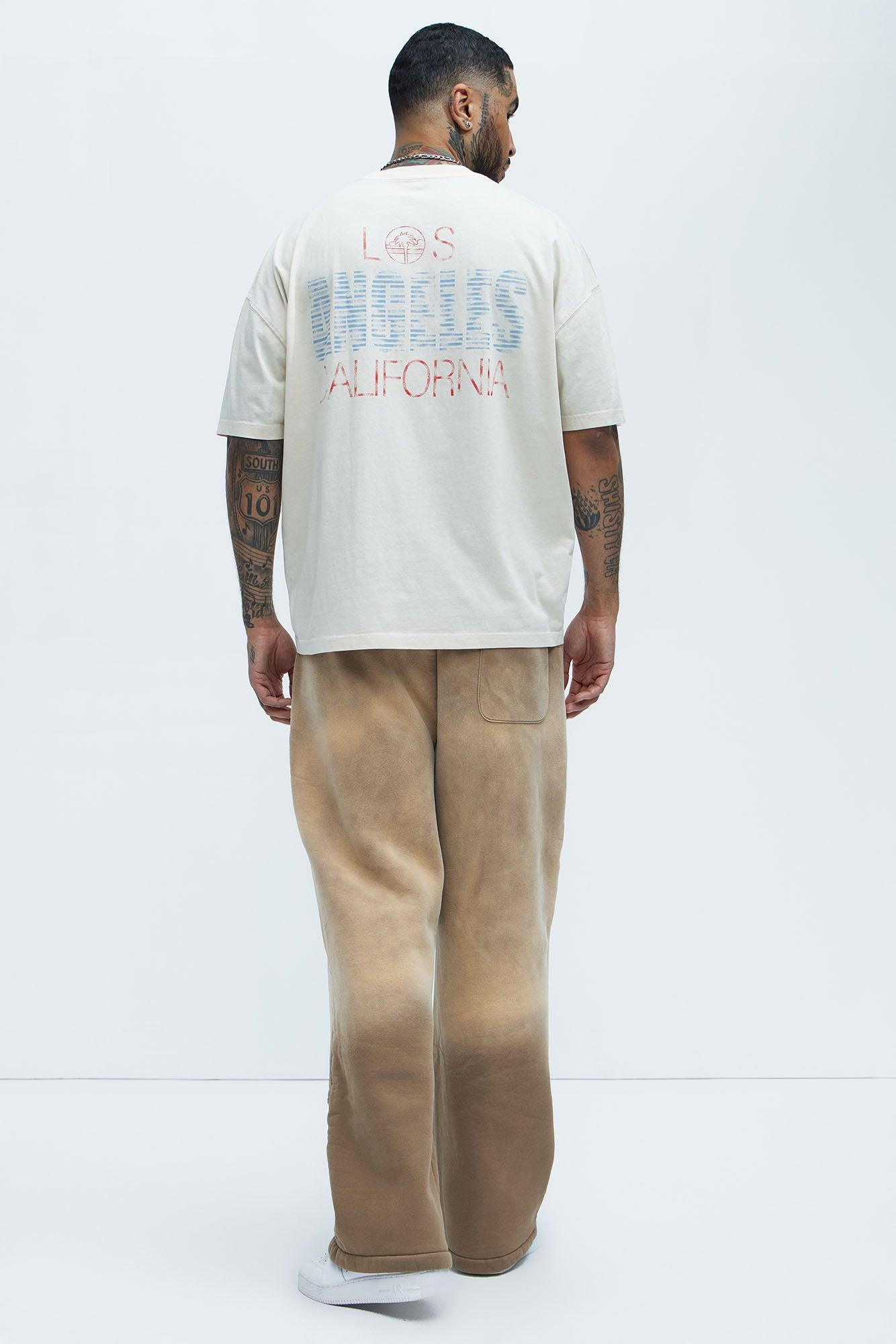 Los Palm Angeles Oversized Short Sleeve Tee - Cream Product Image