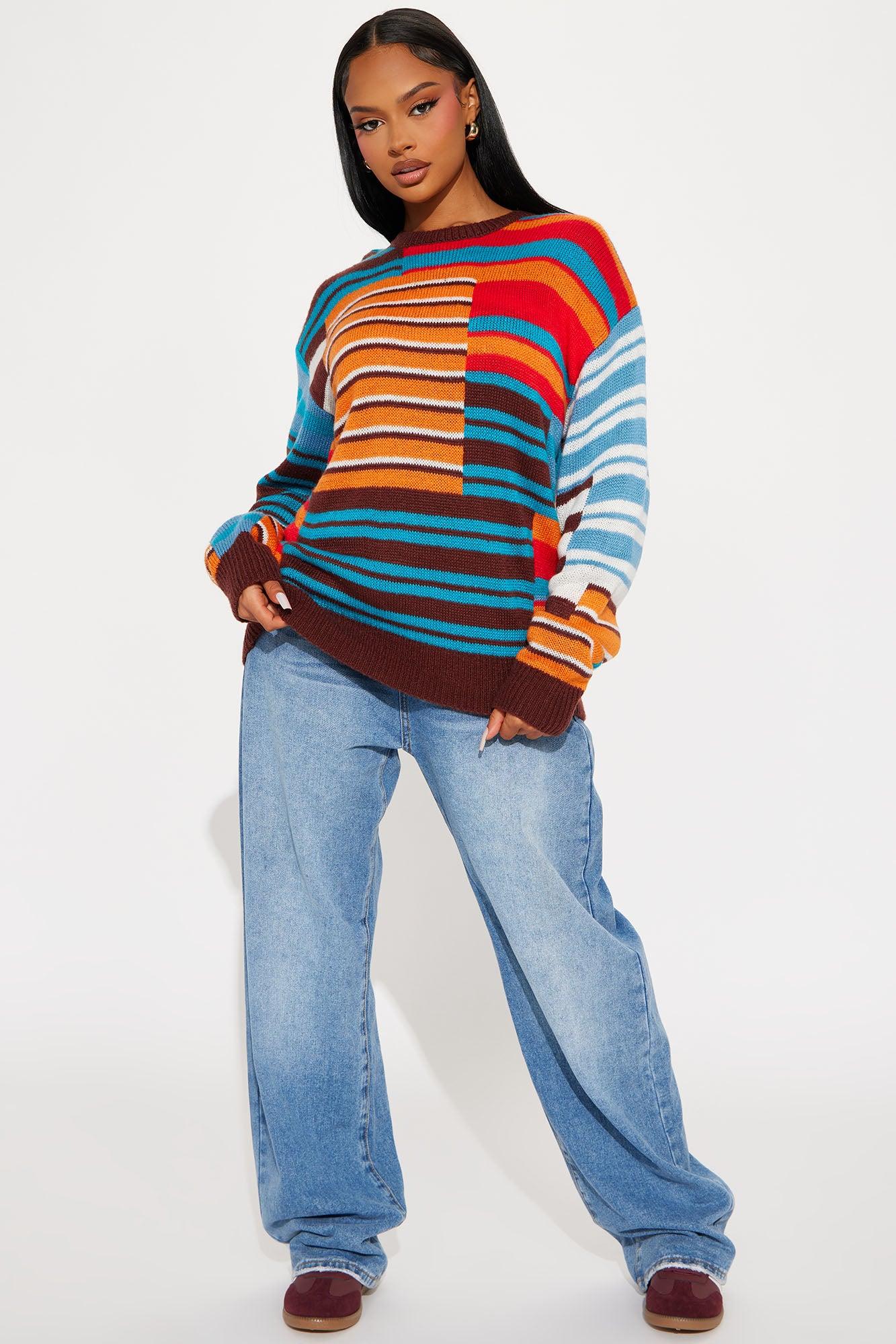 Venice Striped Sweater - Multi Color Female Product Image